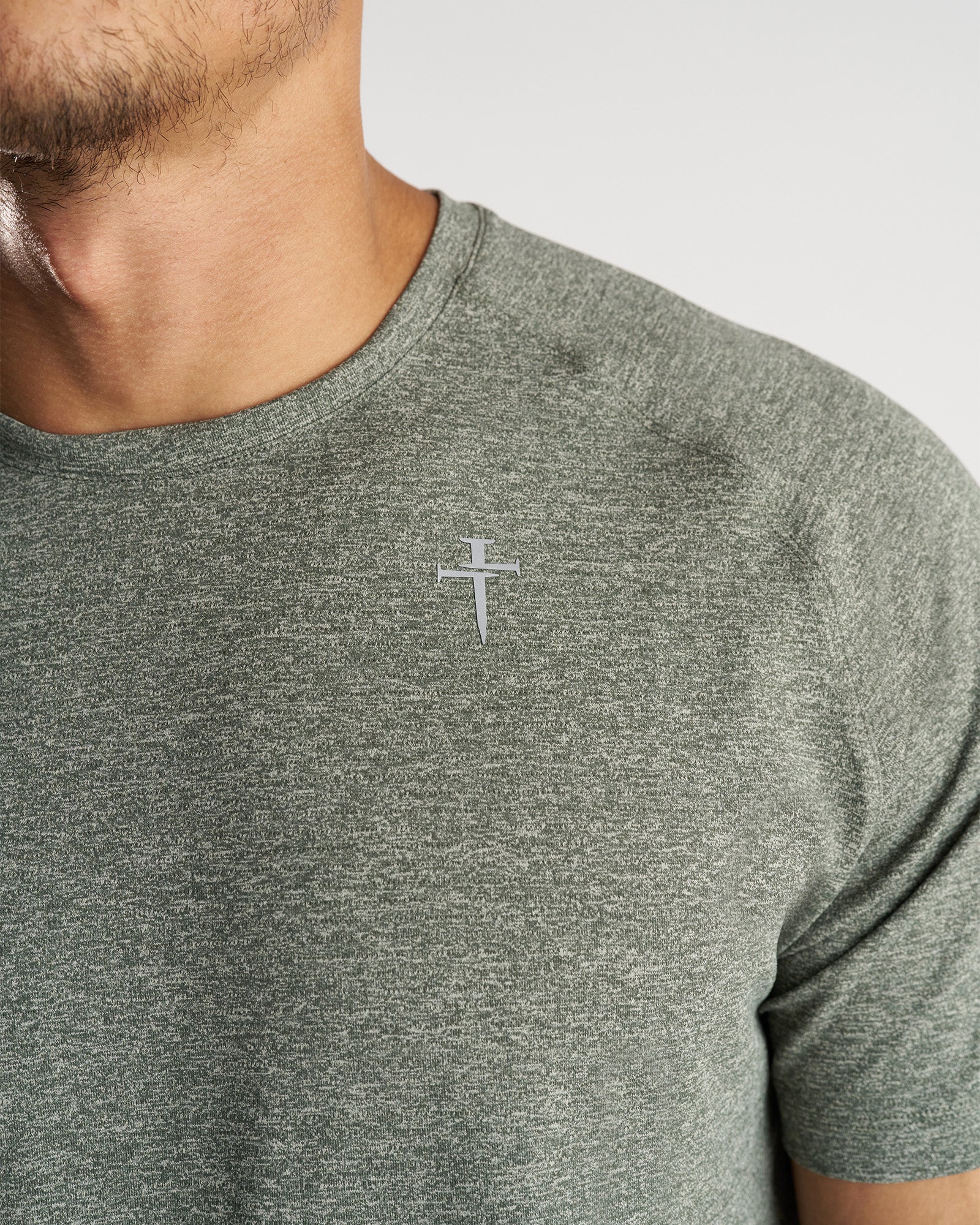 Aion-Lite™ Tee "Cross" - Dark Pine Marl