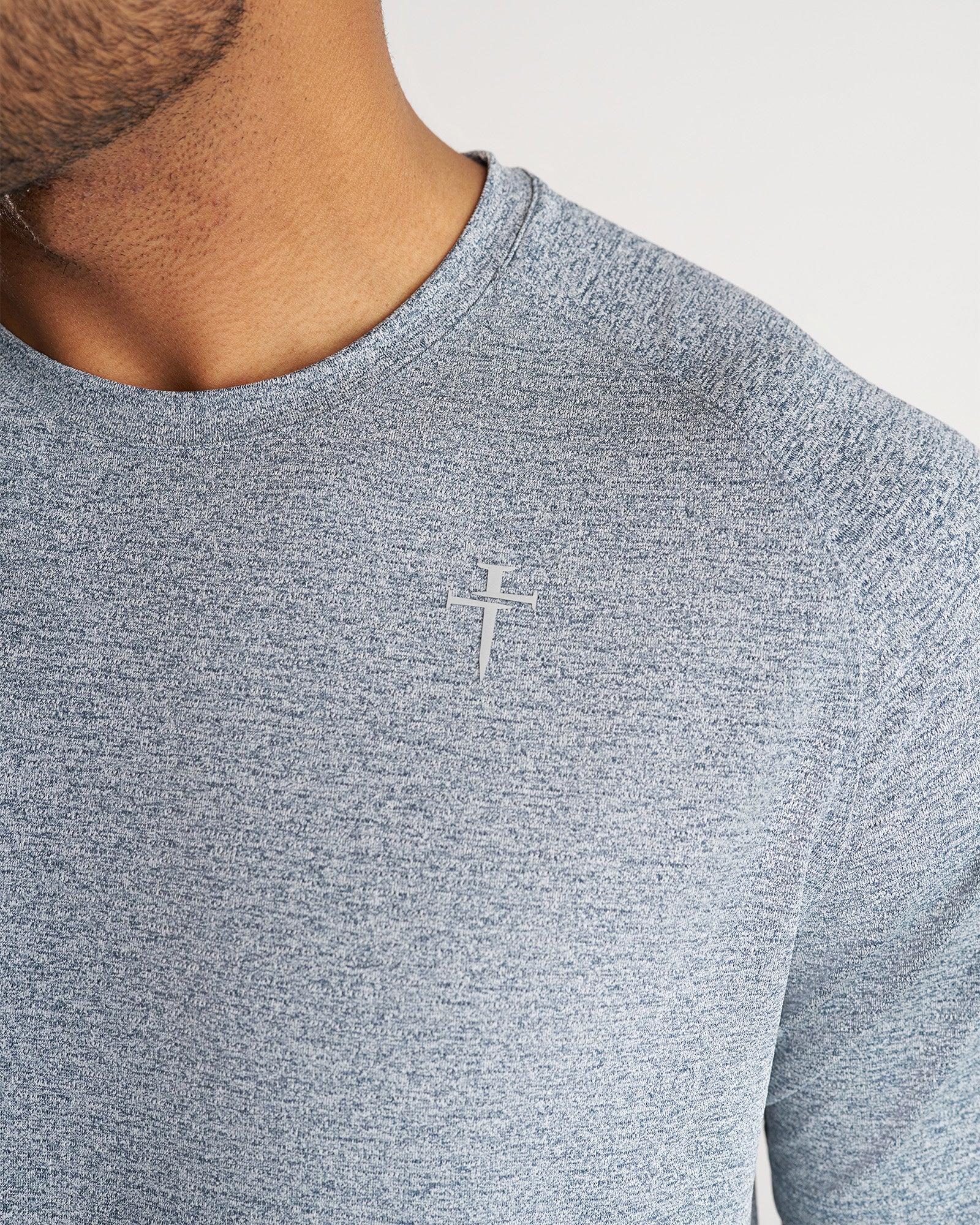 Aion-Lite™ Tee "Cross" - Midnight Navy Marl