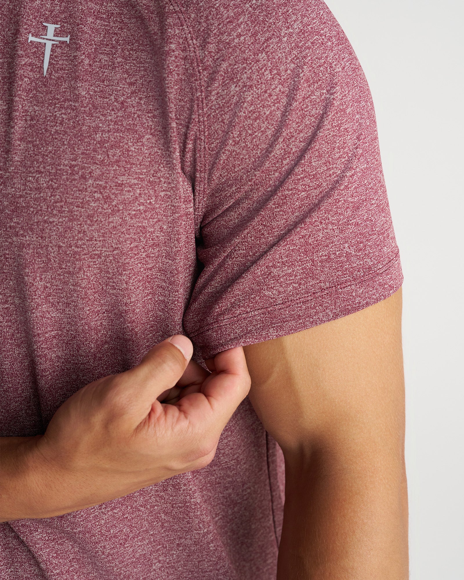 Aion-Lite™ Tee "Cross" - Merlot Marl