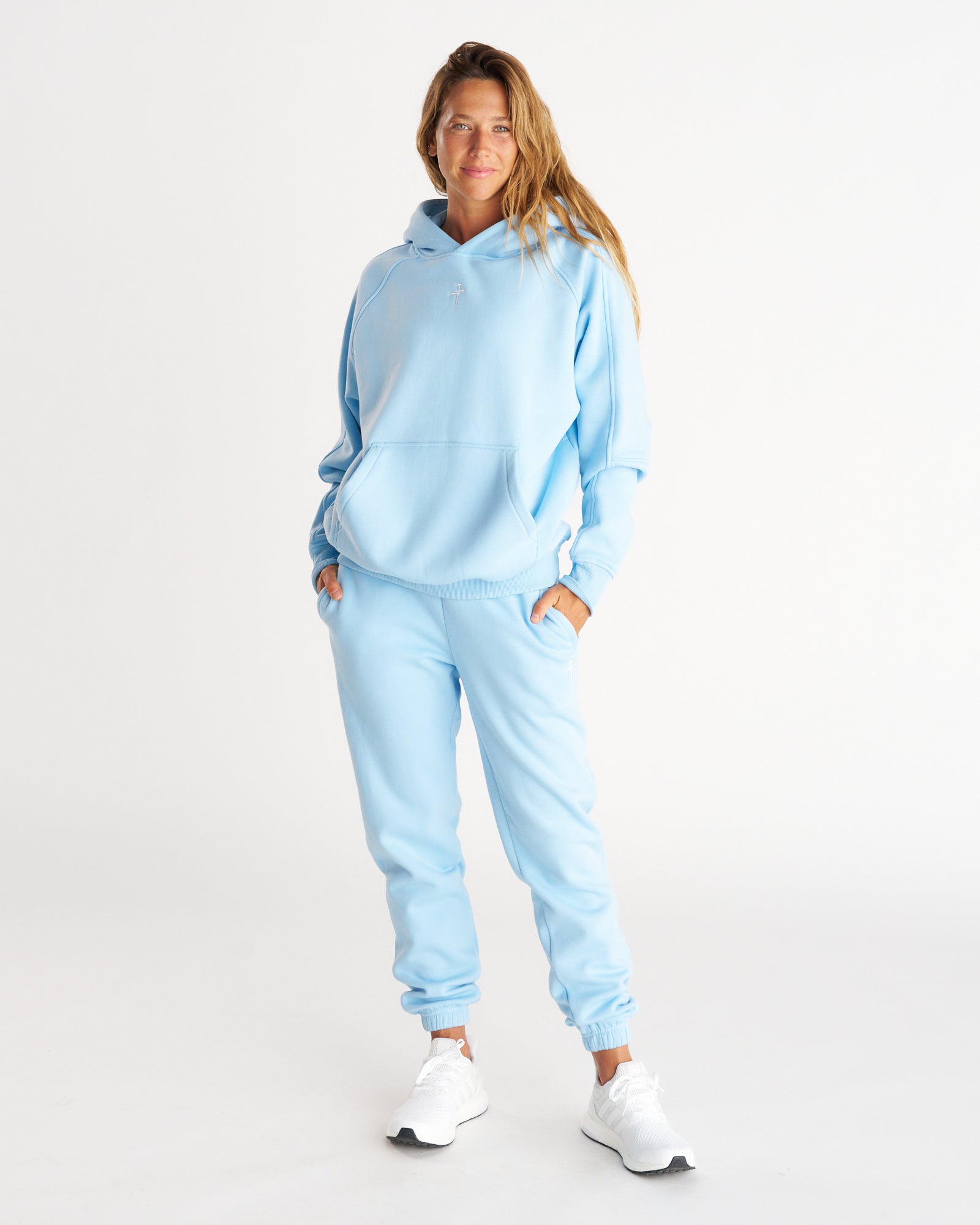 Signature Fleece Hoodie - Sky Blue