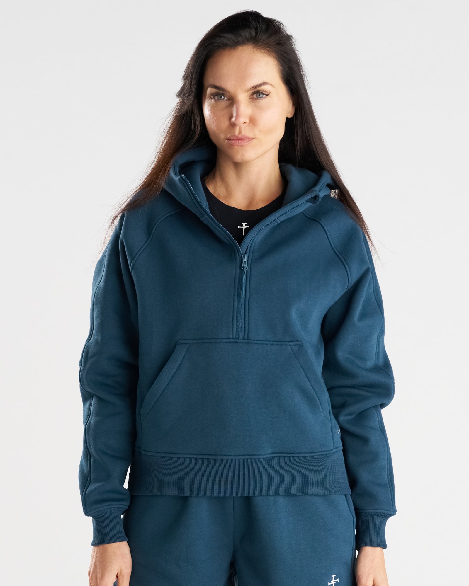 Women's Signature Fleece Half-Zip Hoodie - Midnight Navy