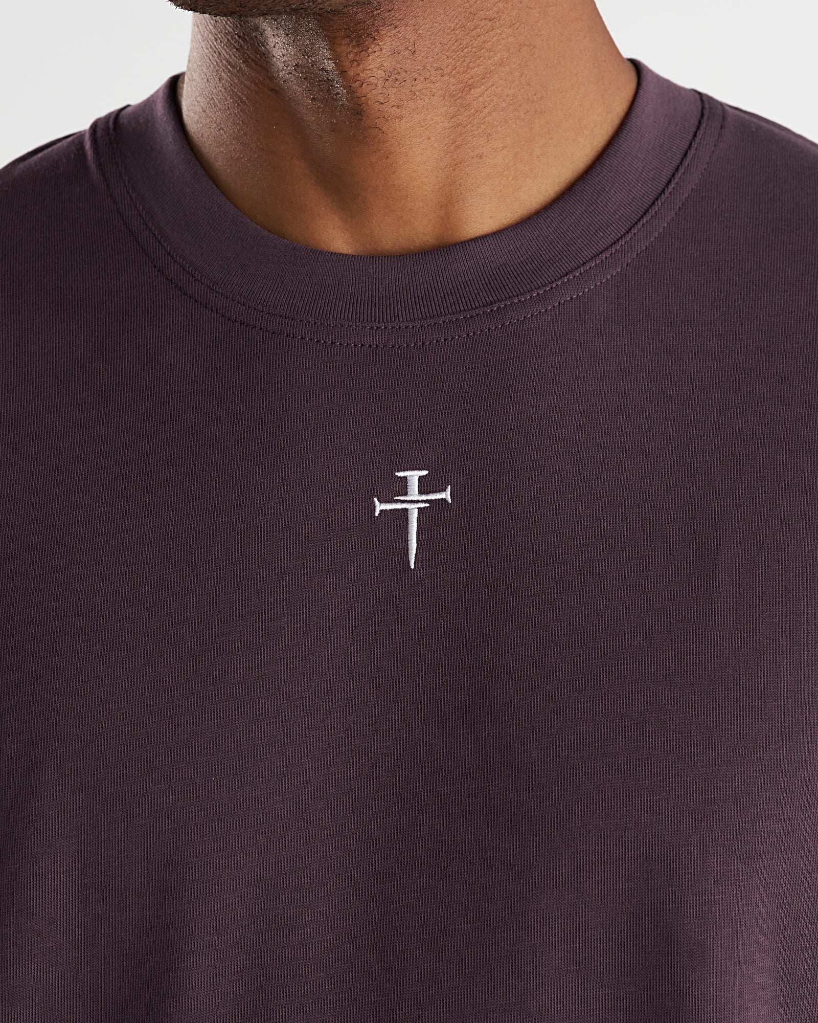 Heavyweight Cotton Oversized Tee "FHG" - Nightshade