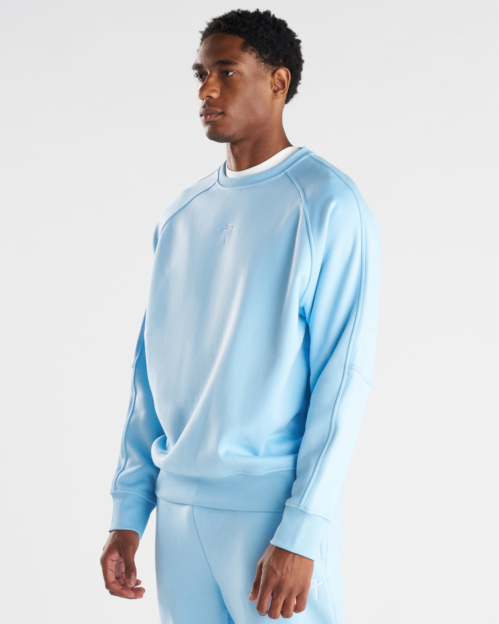 Signature Fleece Crewneck - Sky Blue