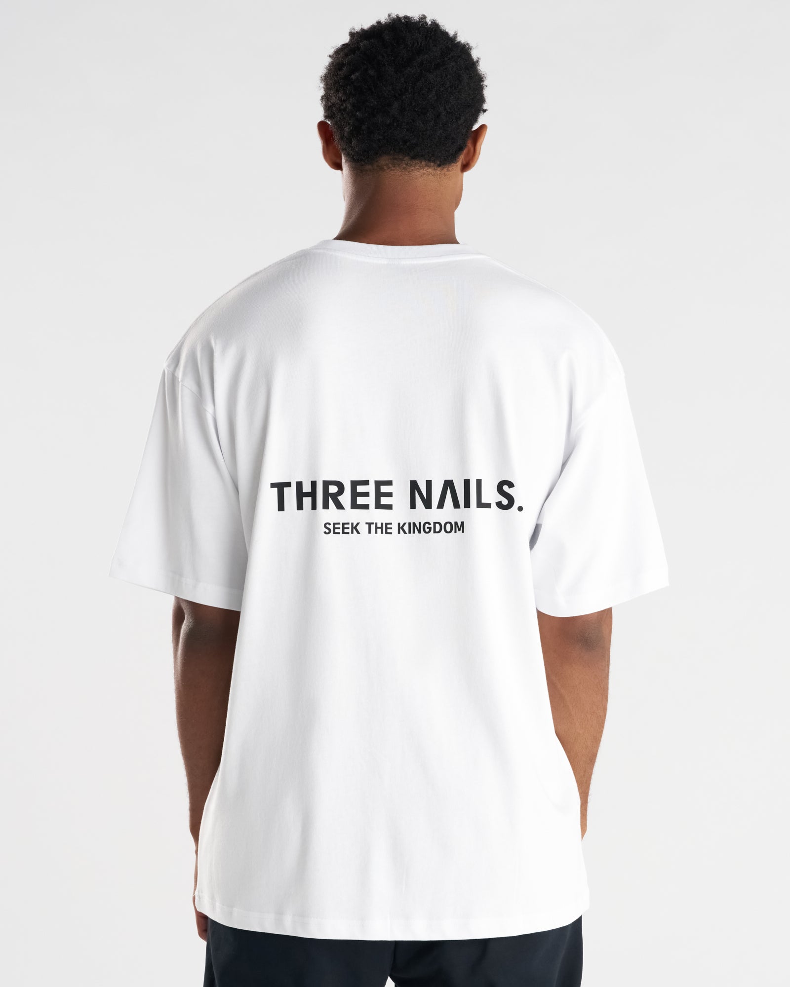 Heavyweight Cotton Oversized Tee "STK" - White