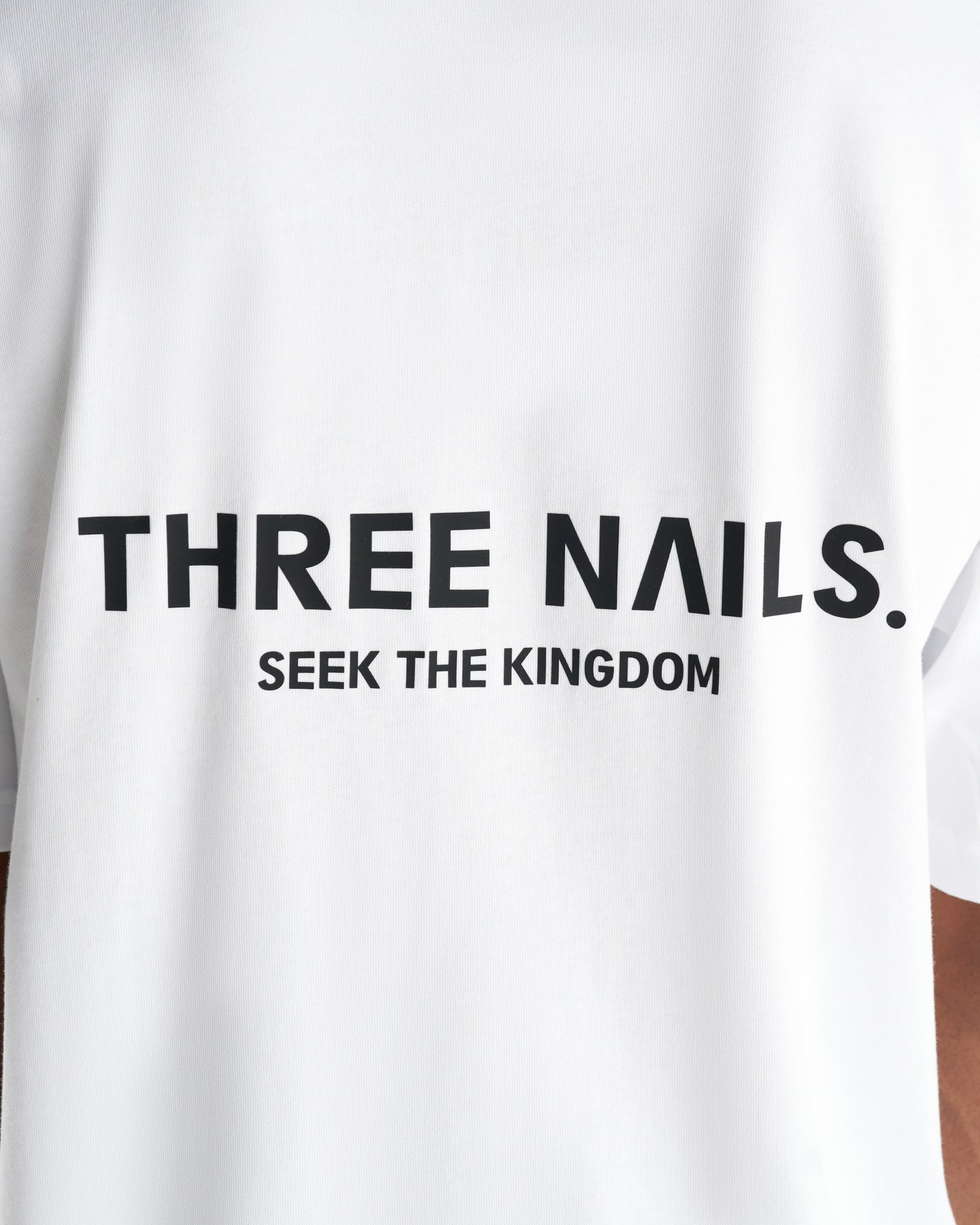 Heavyweight Cotton Oversized Tee "STK" - White