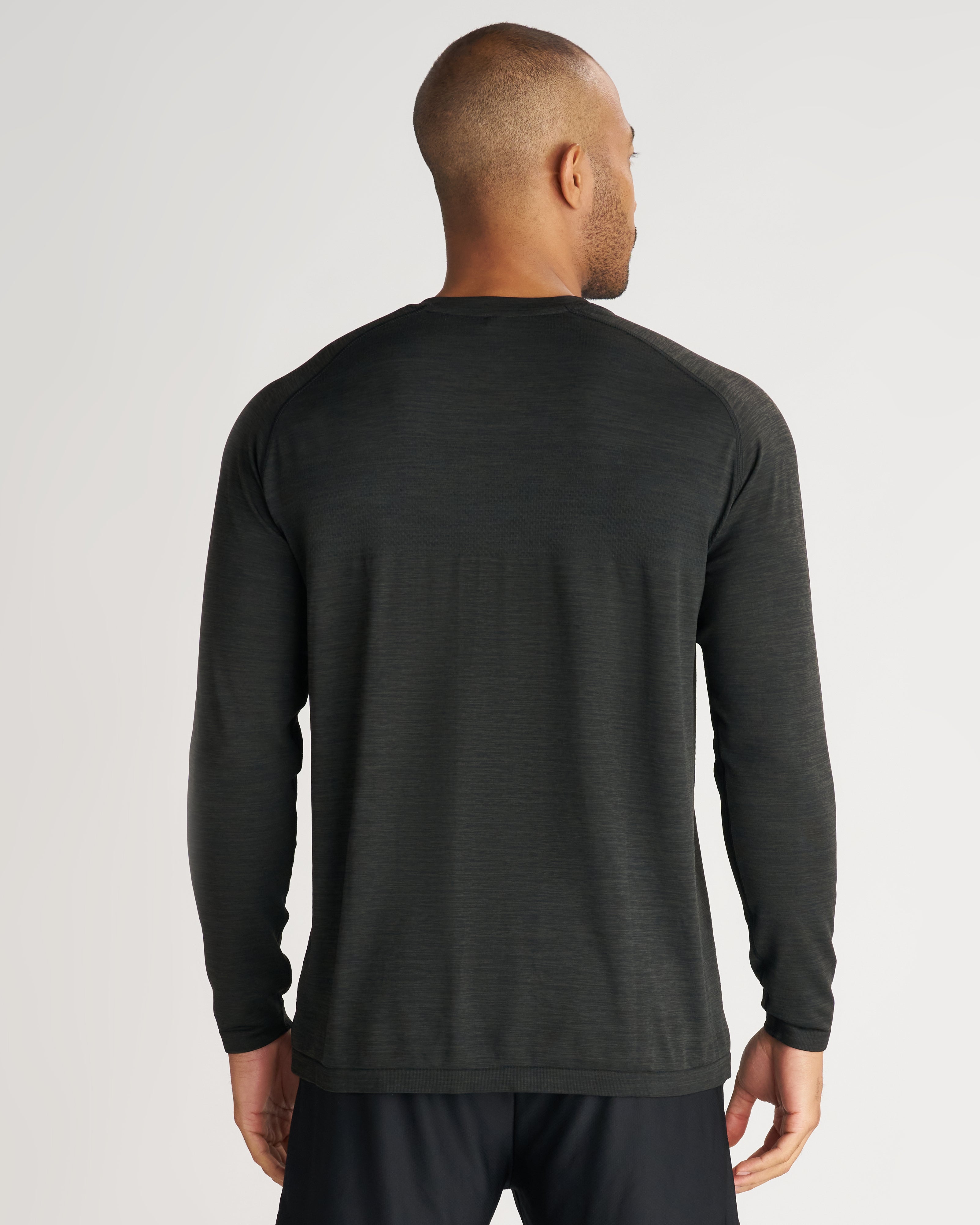 Seamless Long Sleeve - Black Marl