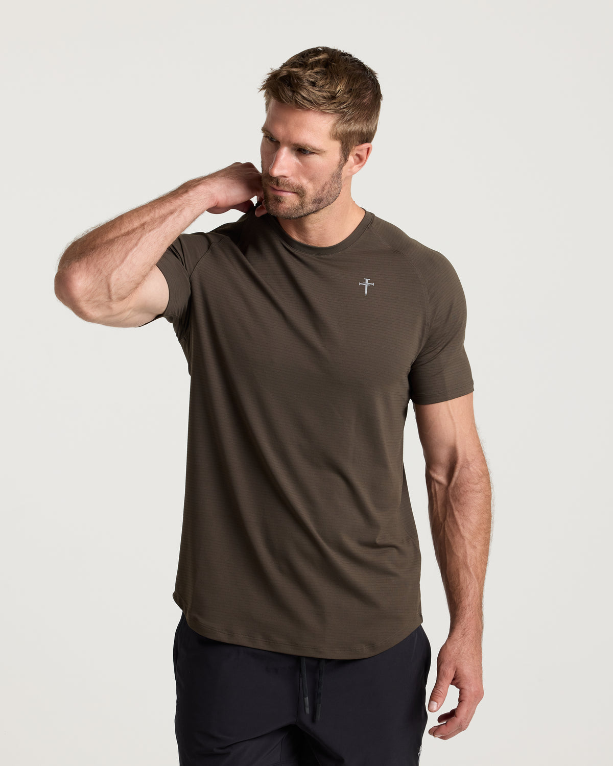Aion-Lite™ Tee "Cross" - Burnt Olive