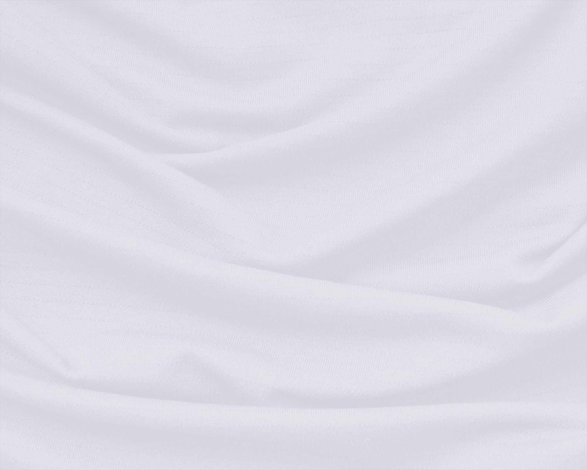 Close-up of white fabric texture for the Aion-Lite Tee Cross in white, showing soft draping and fine weave detail.