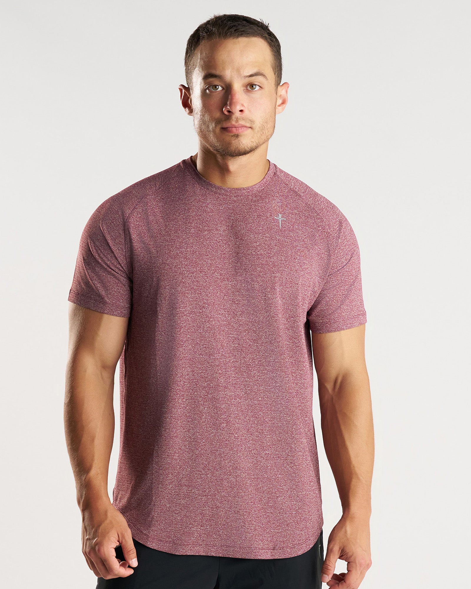 Aion-Lite™ Tee "Cross" - Merlot Marl