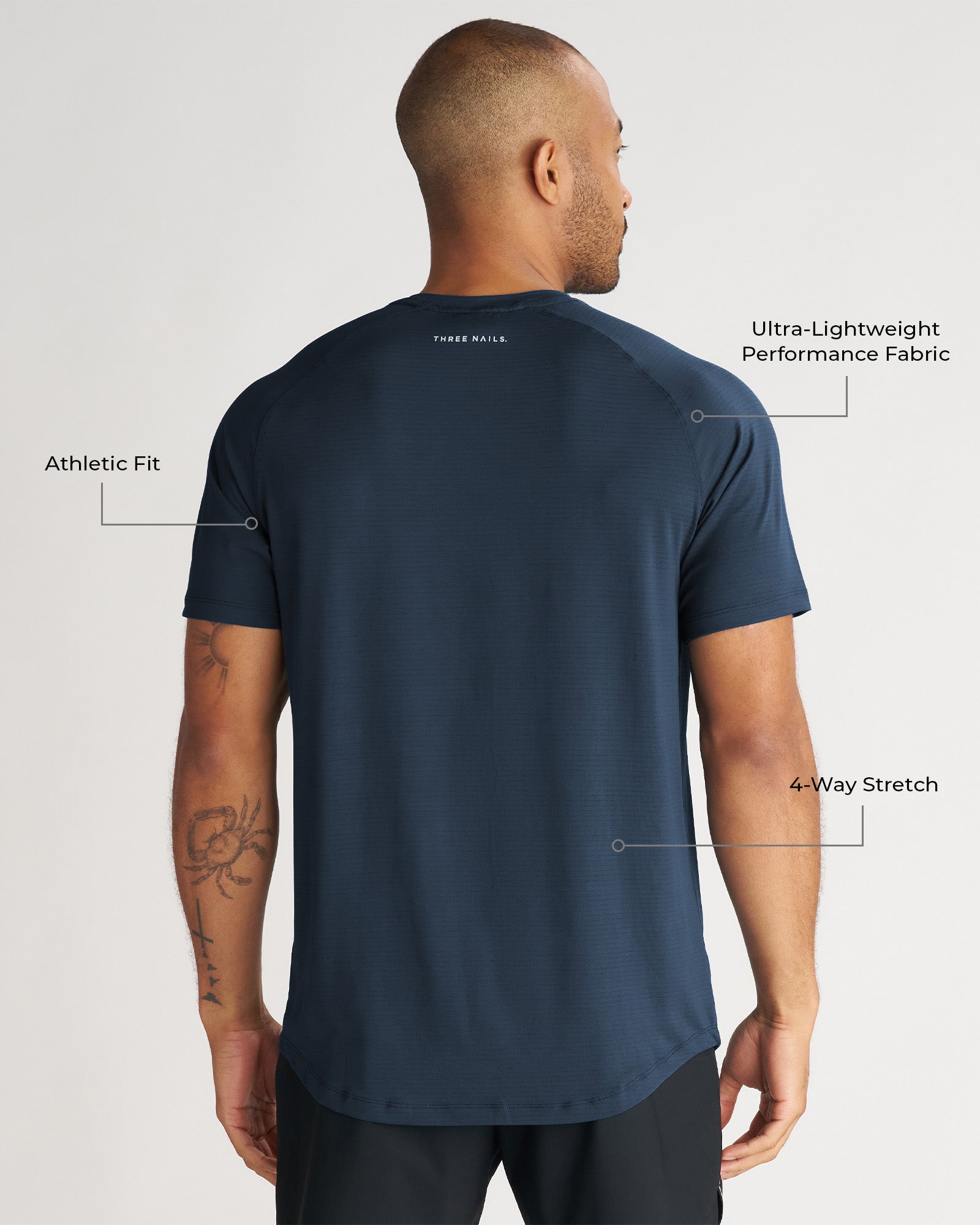Aion-Lite™ Tee "Cross" - Midnight Navy