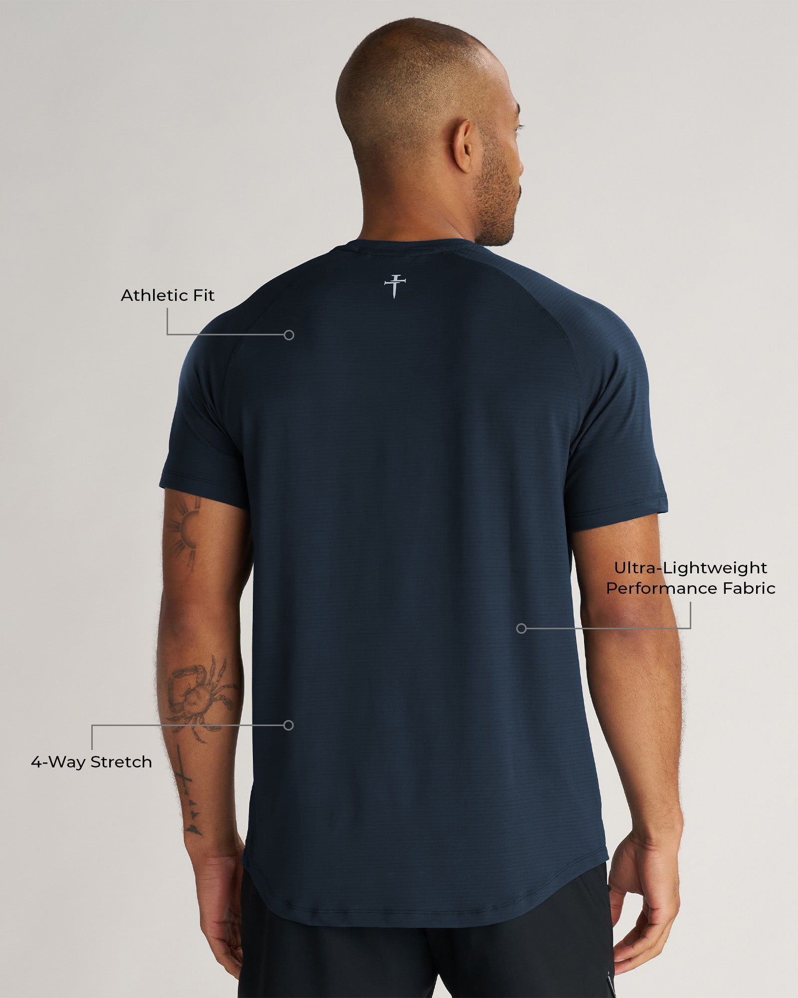 Aion-Lite™ Tee "Three Nails" - Midnight Navy