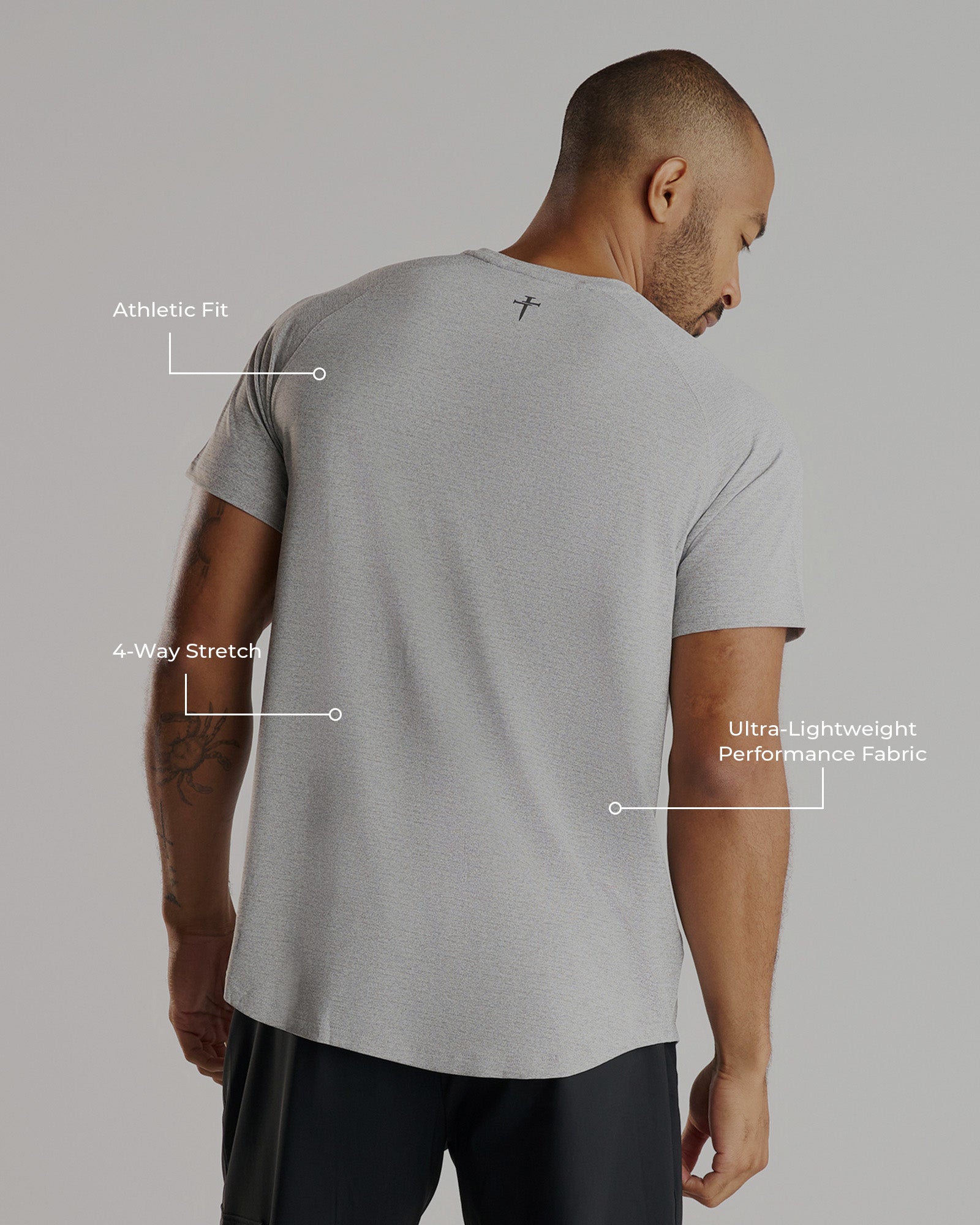 Aion-Lite™ Tee "Three Nails" - Grey Marl