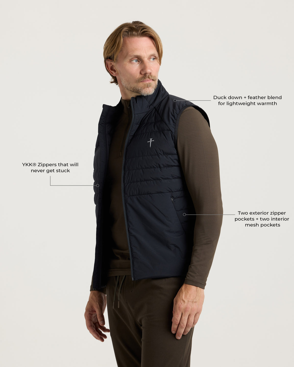 Arc Down Vest - Black