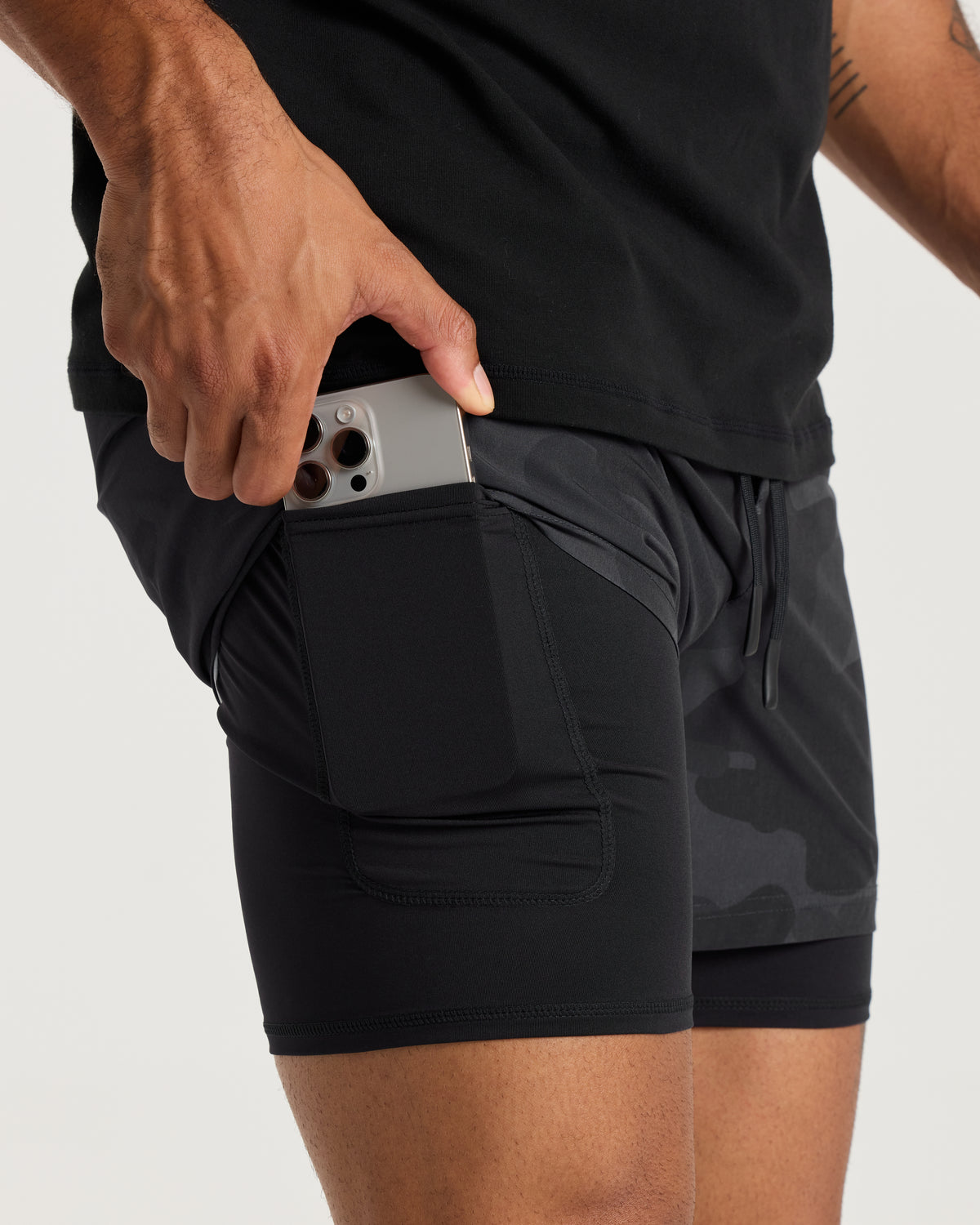 Coastal Liner 5" Short - Black Camo