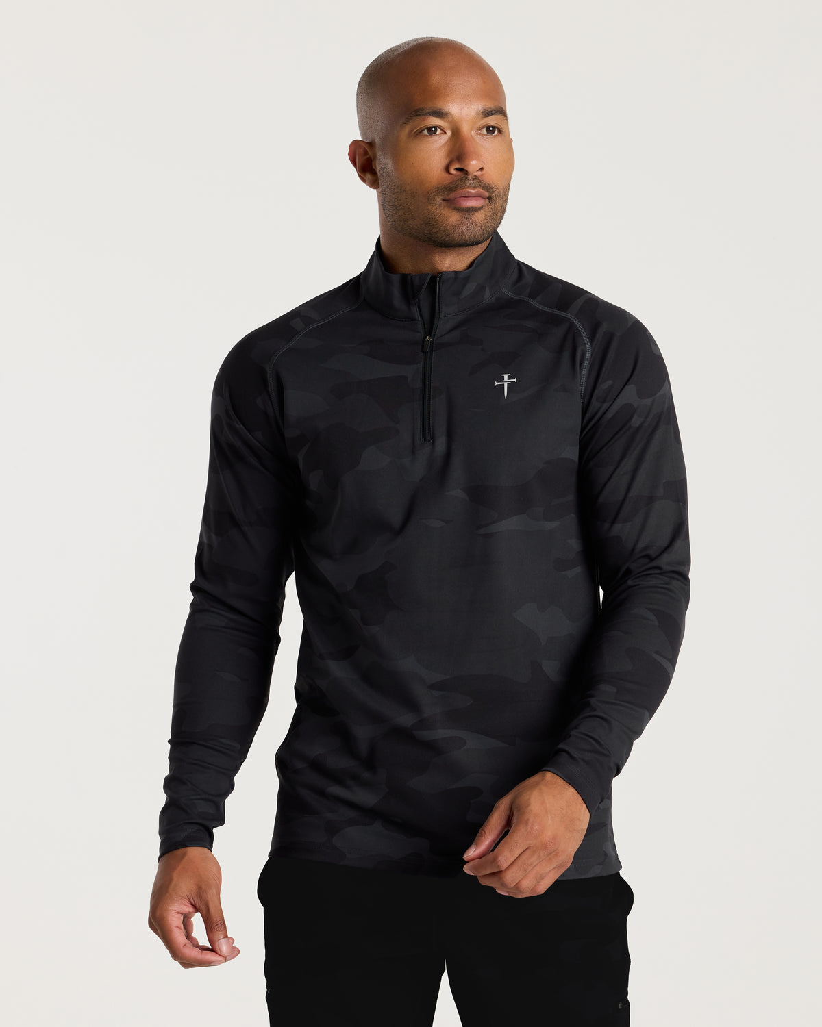 Core Quarter Zip - Black Camo