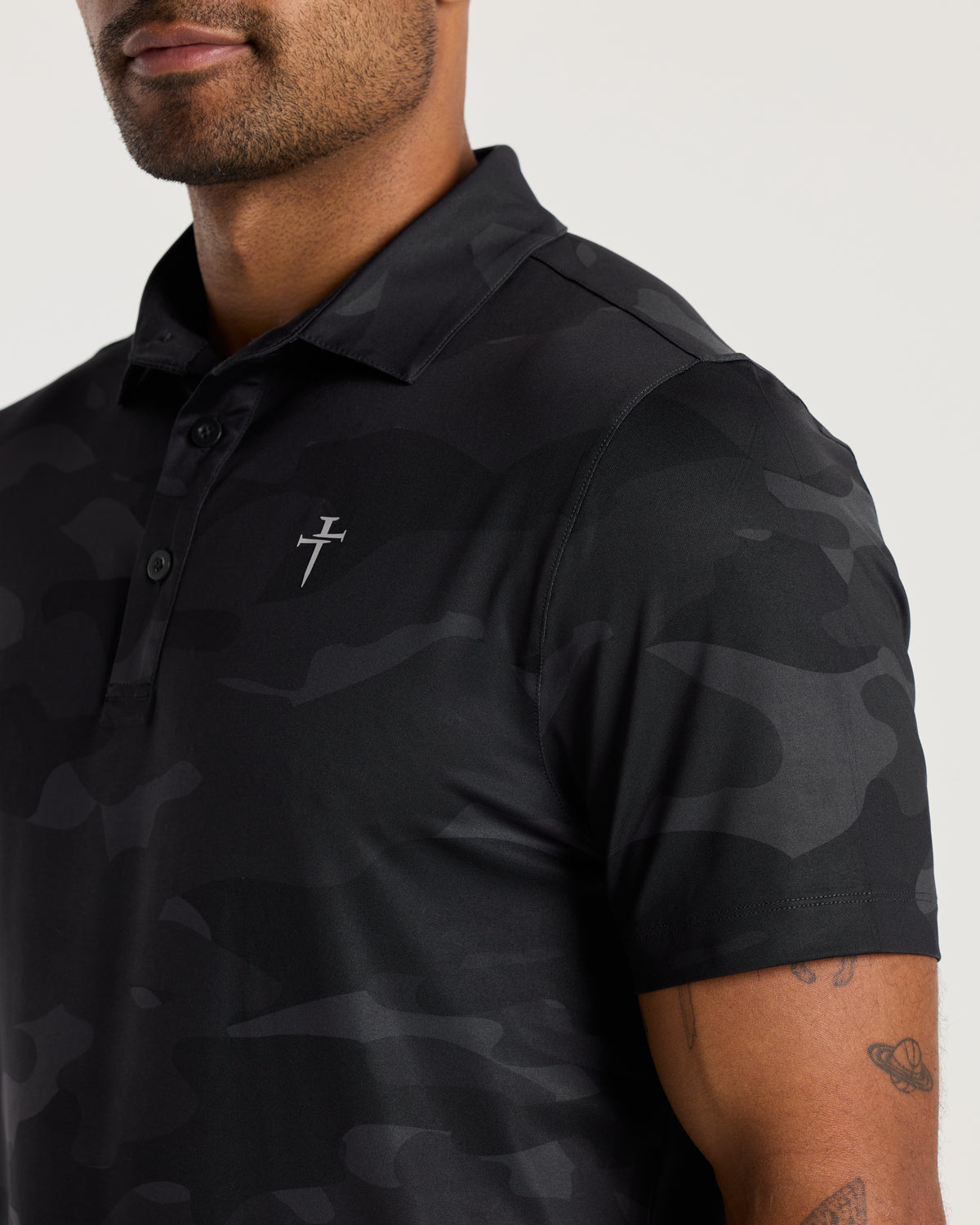 Links Golf Polo - Black Camo