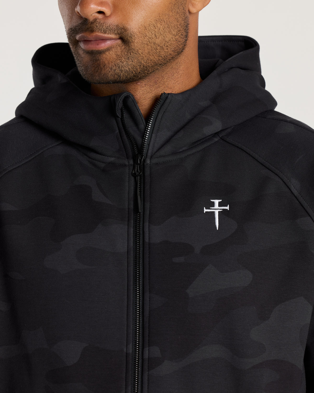 Signature Fleece Full Zip Hoodie - Black Camo