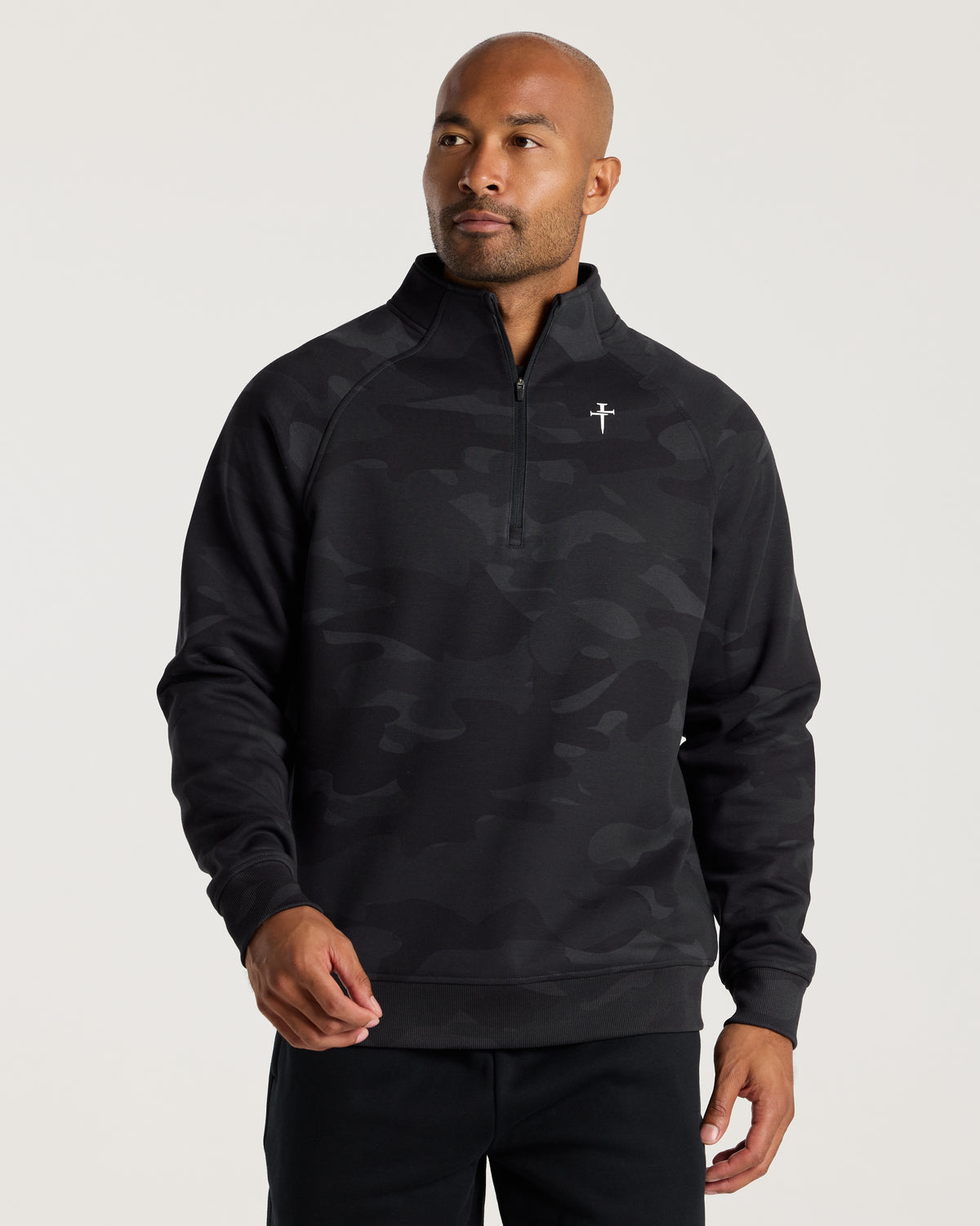 Signature Fleece Quarter Zip - Black Camo
