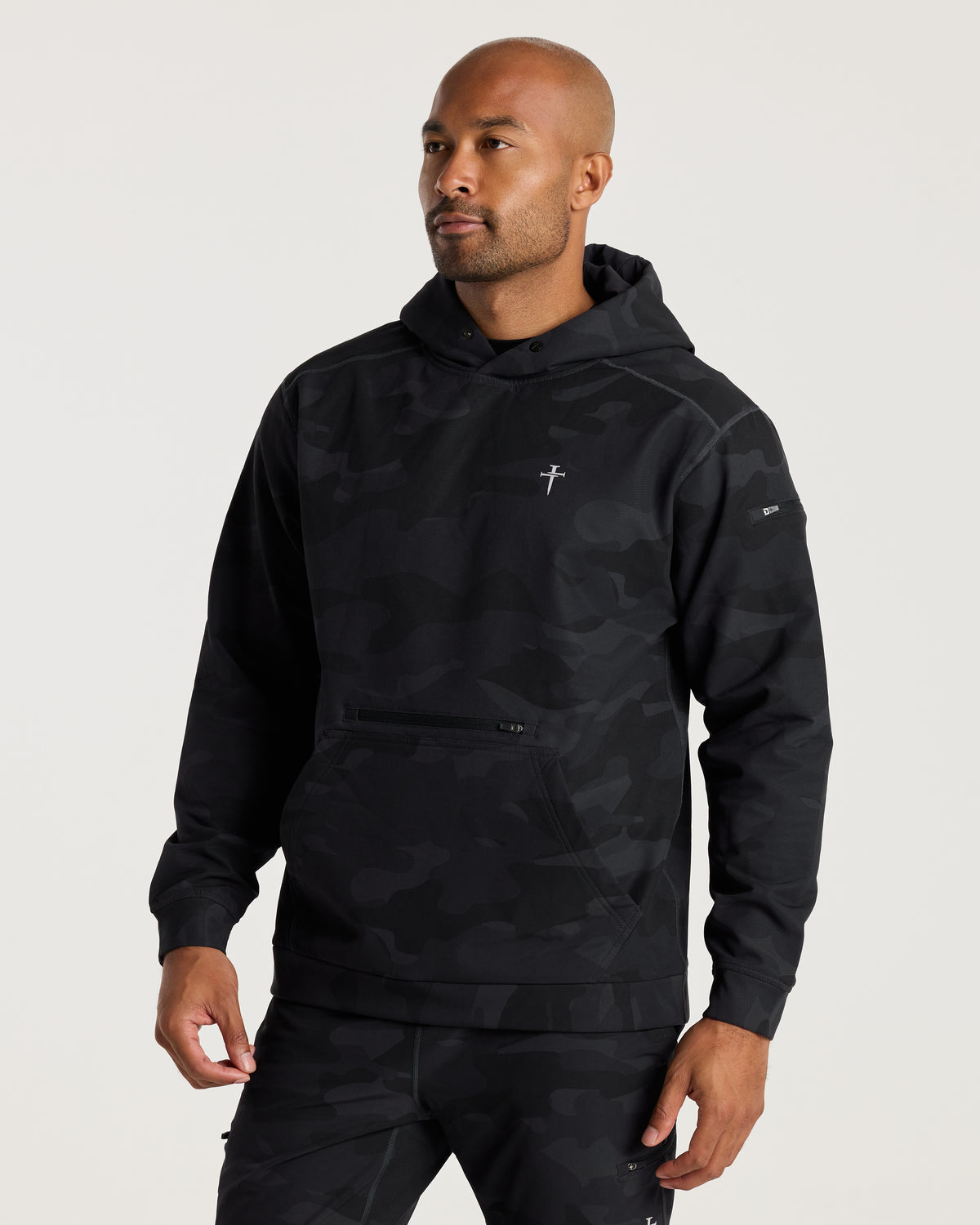 Vanta+ Hoodie - Black Camo "Cross"