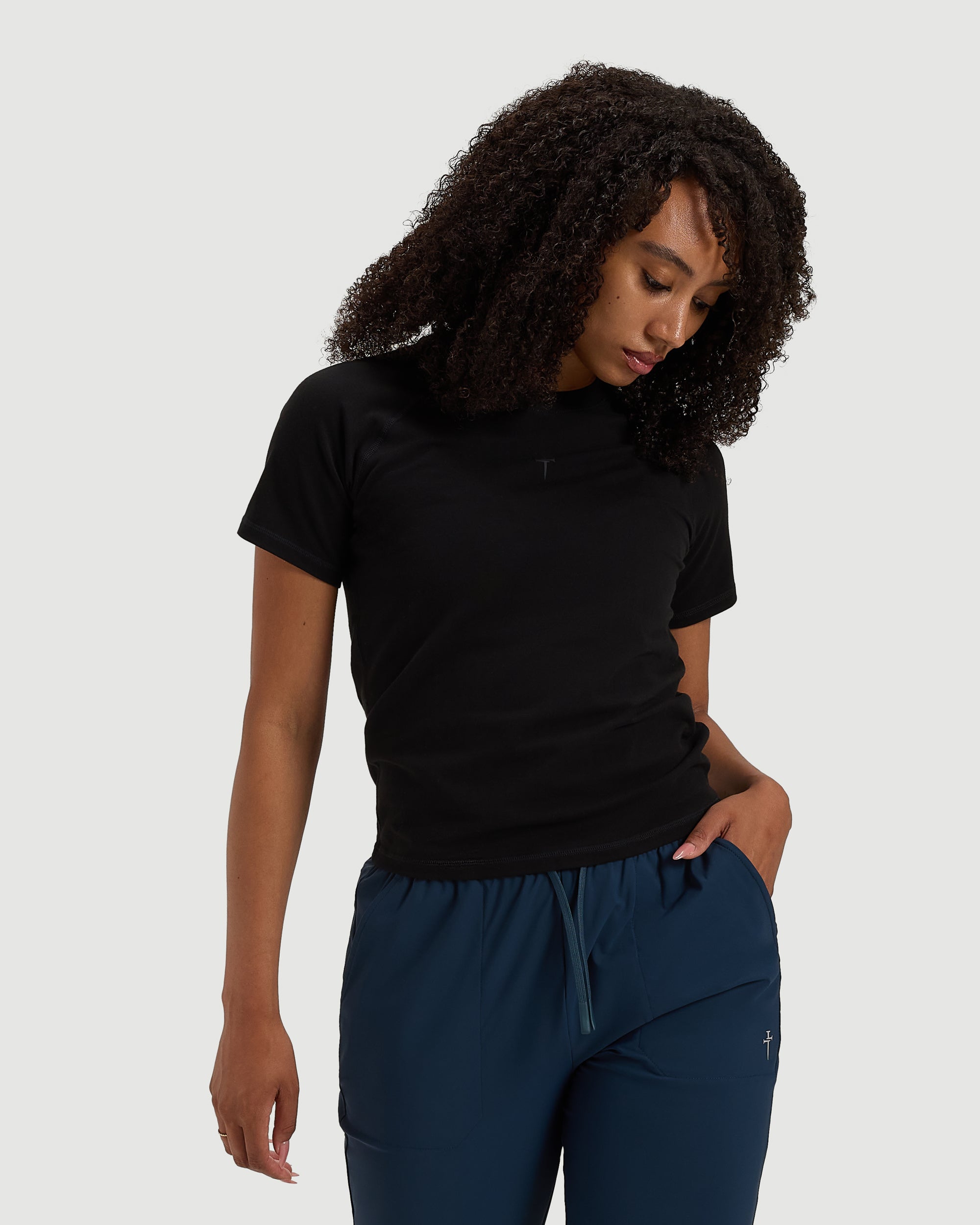 Women's Supima® Cotton Tee - Black