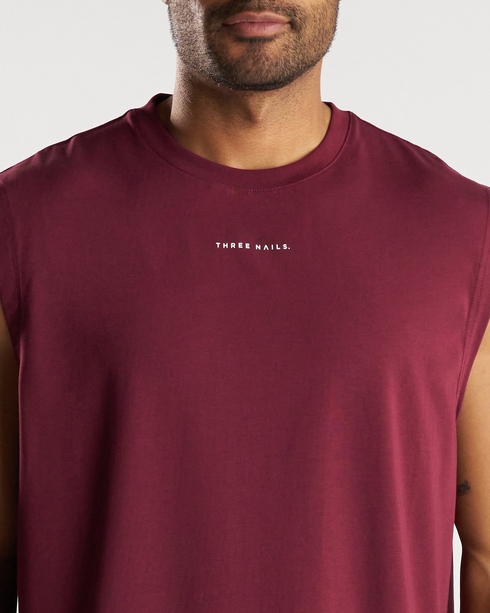 Core Oversized Muscle Tank - Merlot