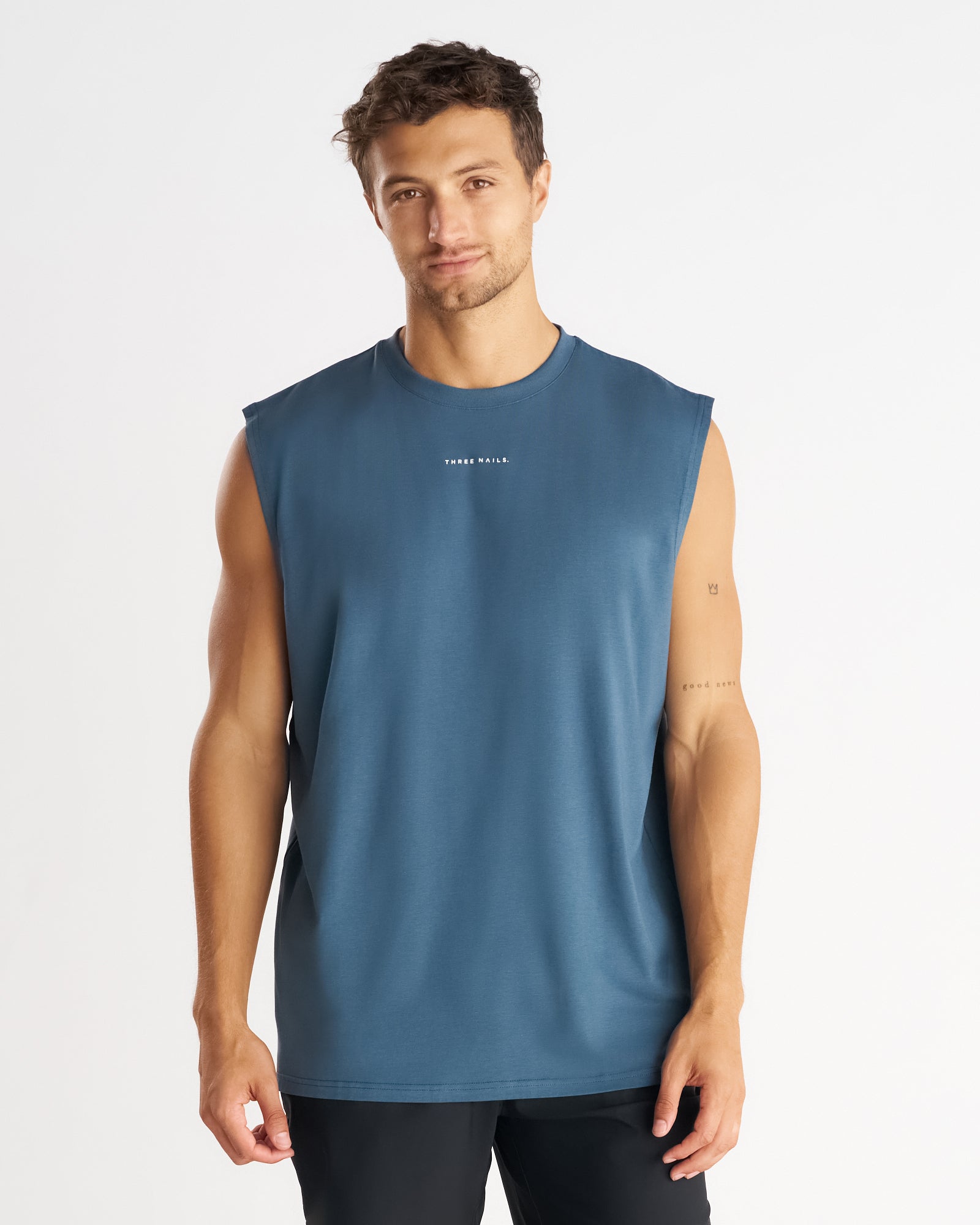 Core Oversized Muscle Tank - Midnight Navy