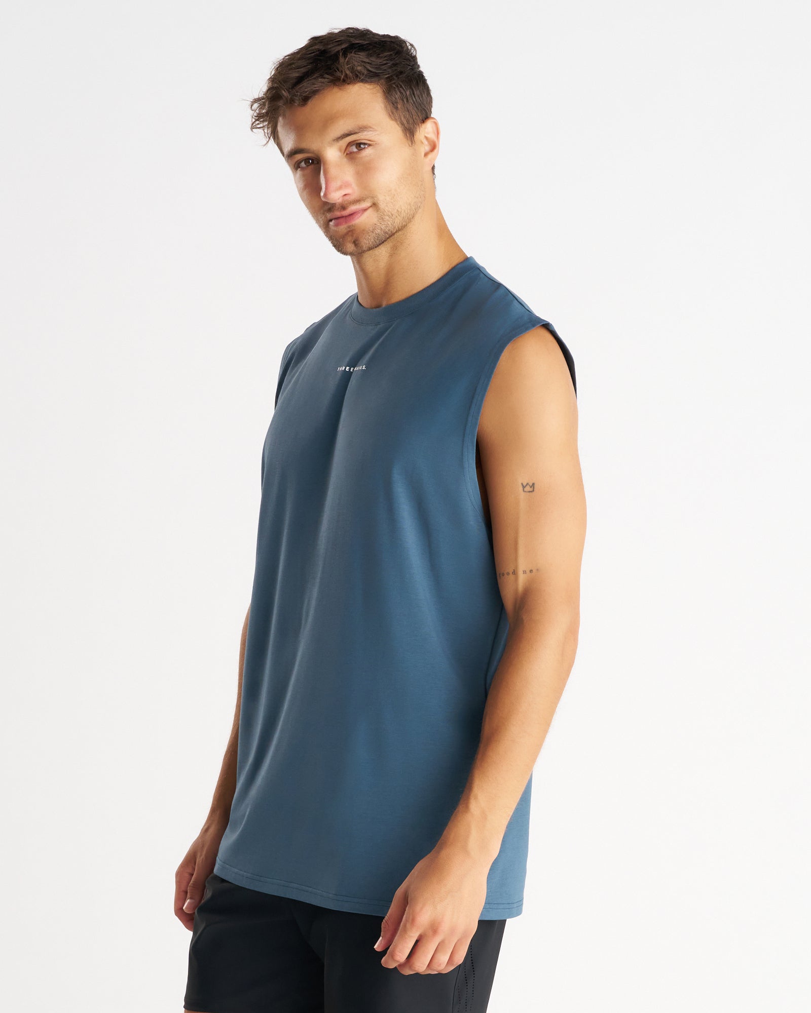 Core Oversized Muscle Tank - Midnight Navy