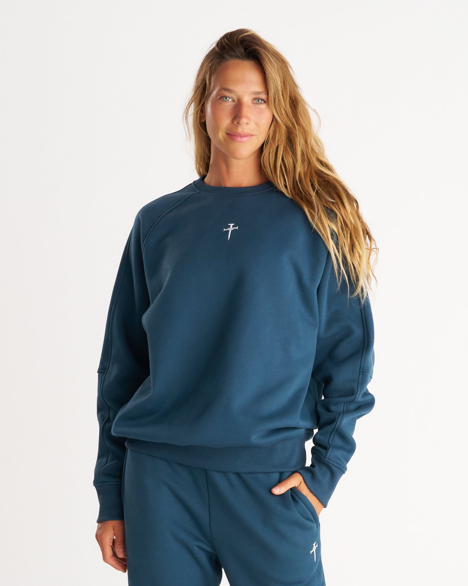 Signature Fleece Crewneck - Midnight Navy