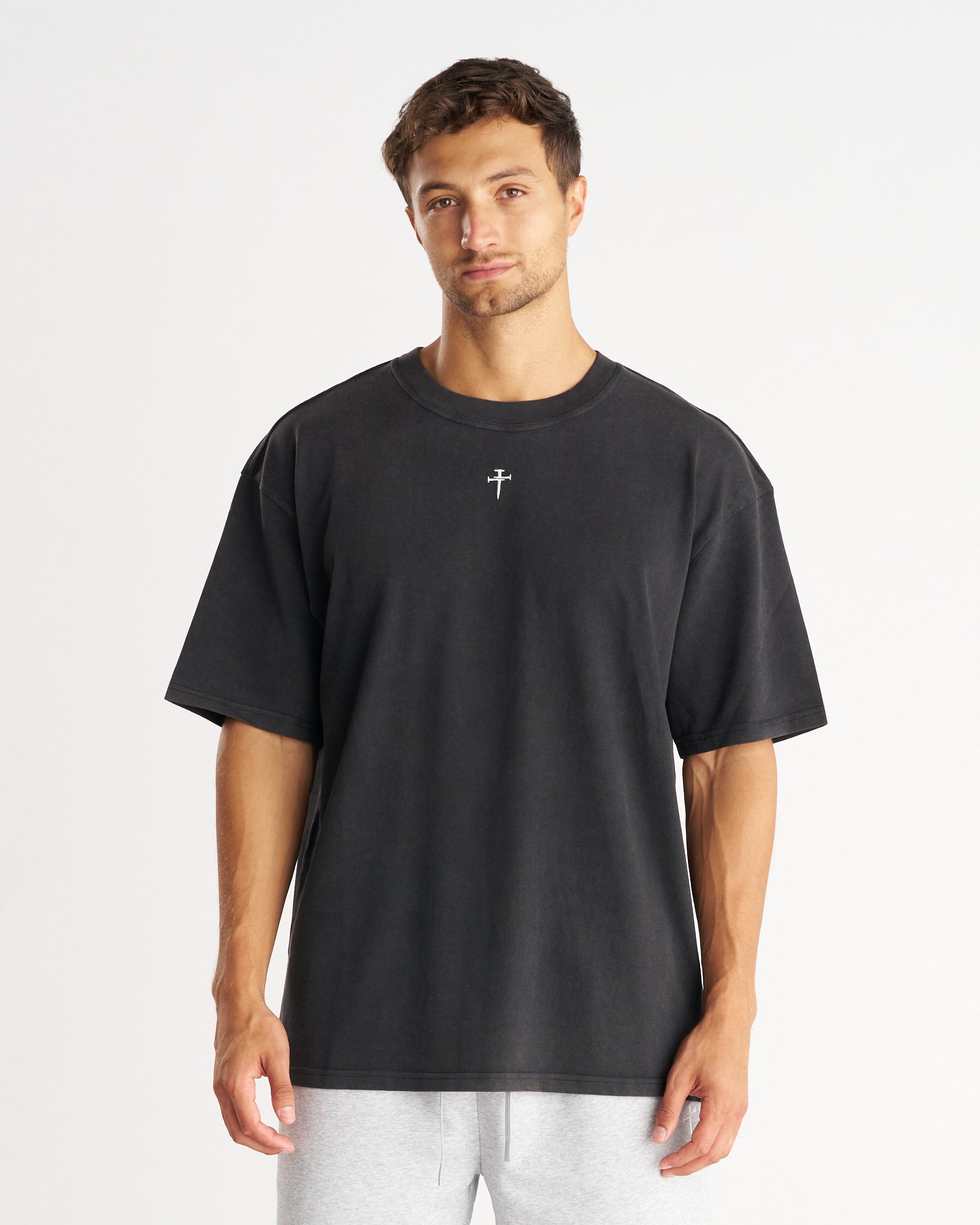 Heavyweight Cotton Oversized Tee - Acid Wash