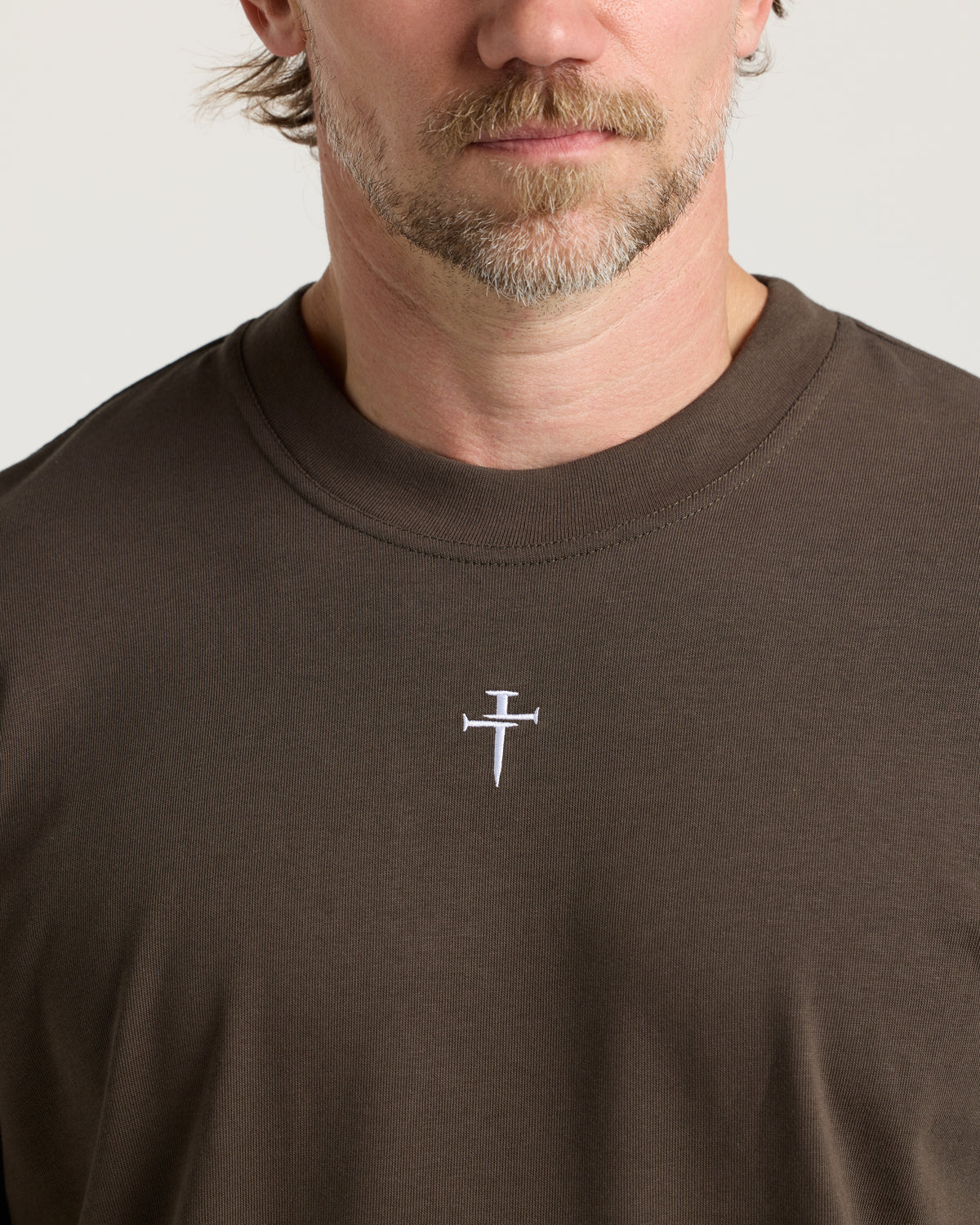 Heavyweight Cotton Oversized Long Sleeve "FHG" - Burnt Olive
