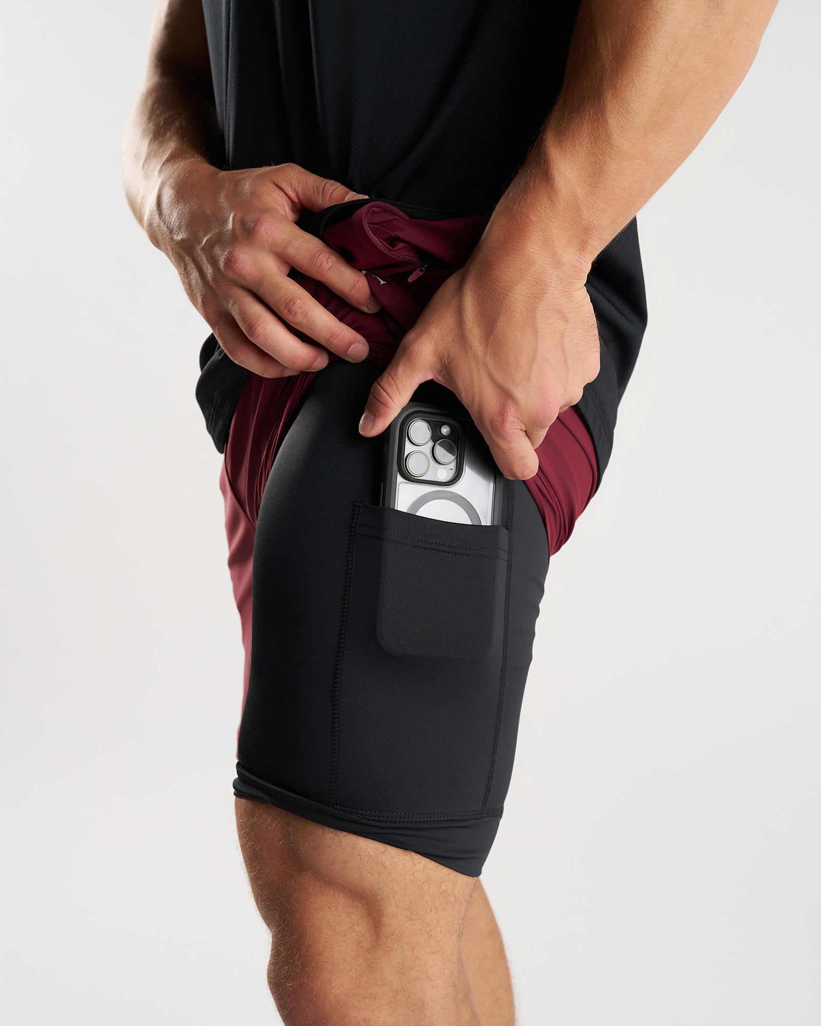 Vapor-Lite™ Liner Short "Cross" - Merlot