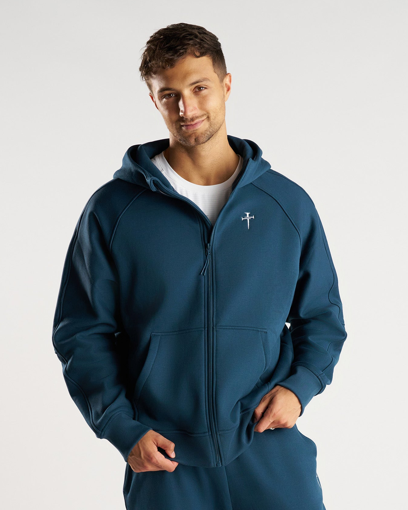 Signature Fleece Full Zip Hoodie - Midnight Navy