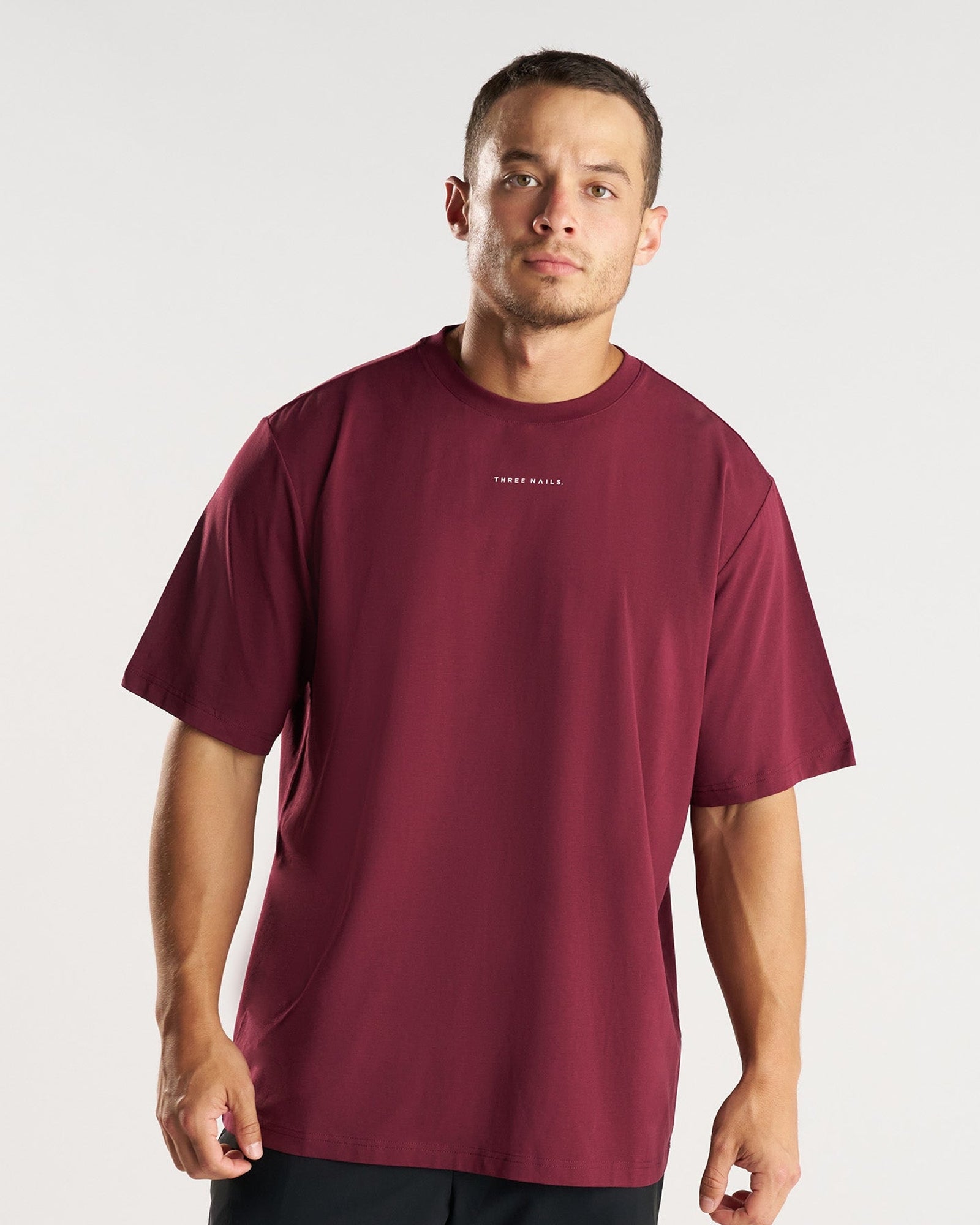 Core Oversized Tee - Merlot