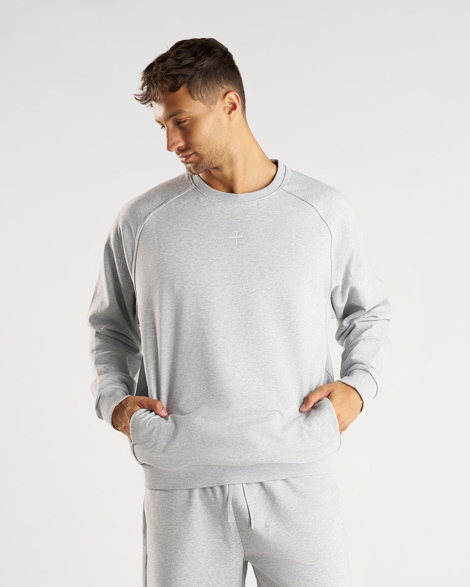 French Terry Crewneck - Heather Grey