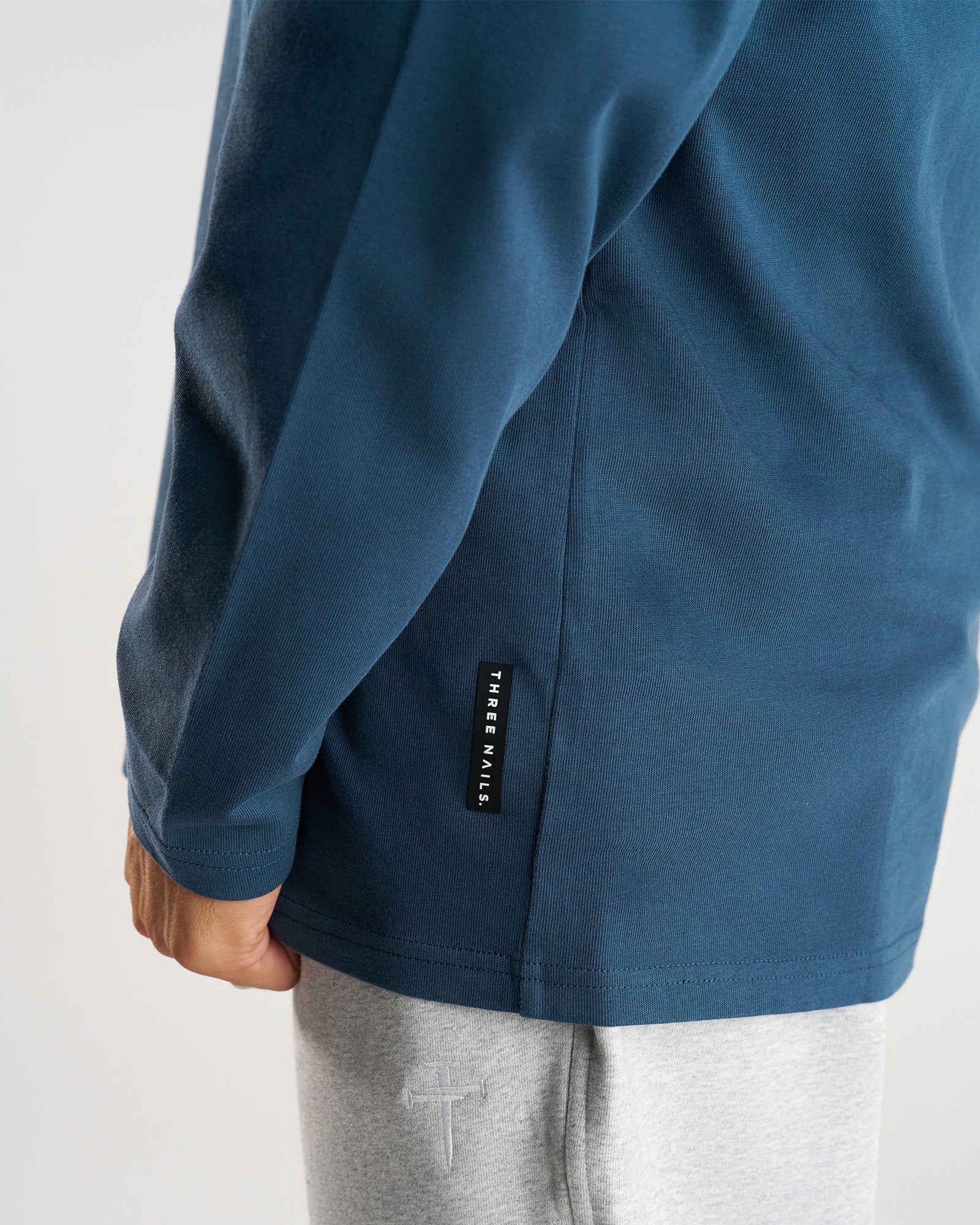 Heavyweight Cotton Oversized Long Sleeve "FHG" - Midnight Navy