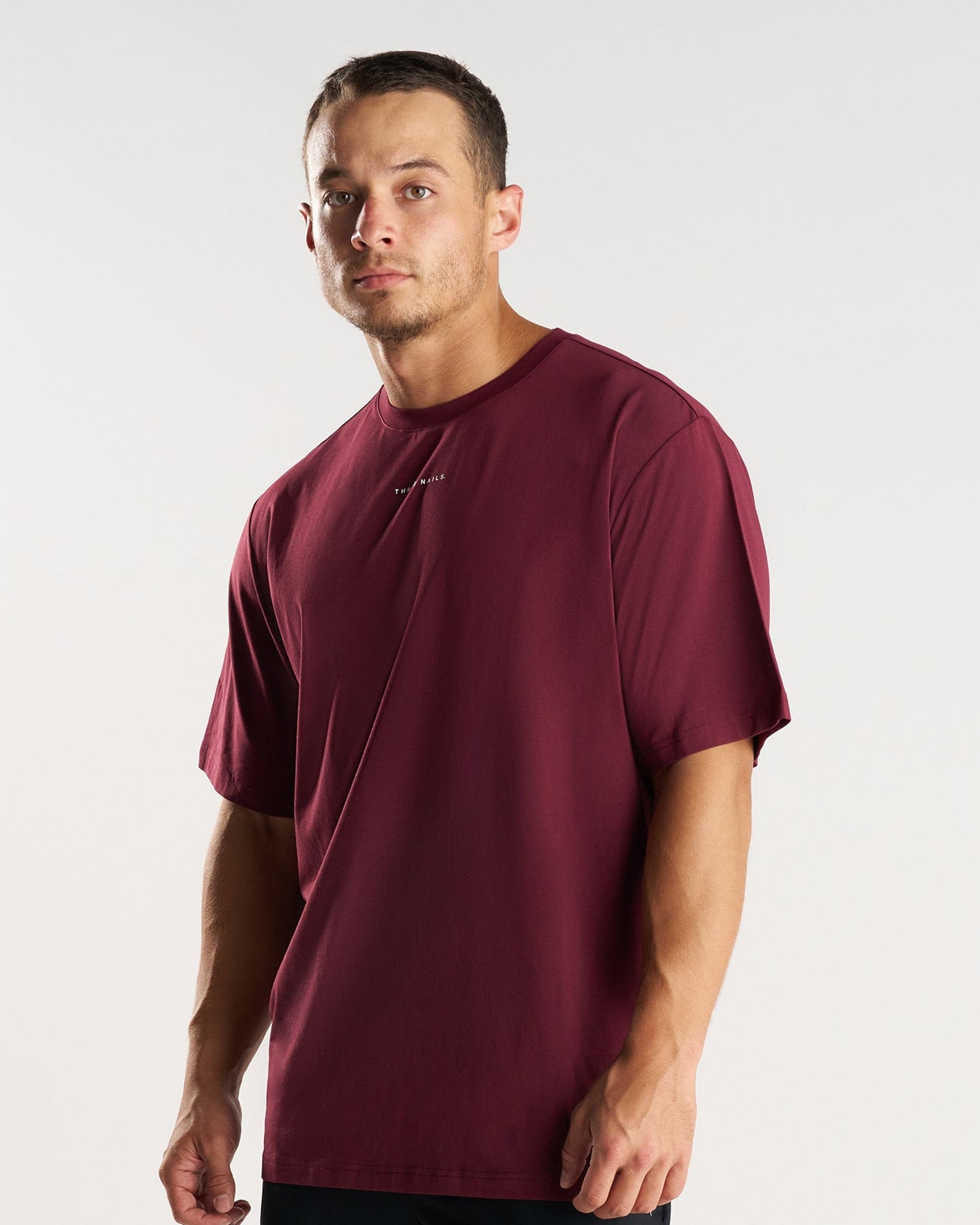 Core Oversized Tee - Merlot