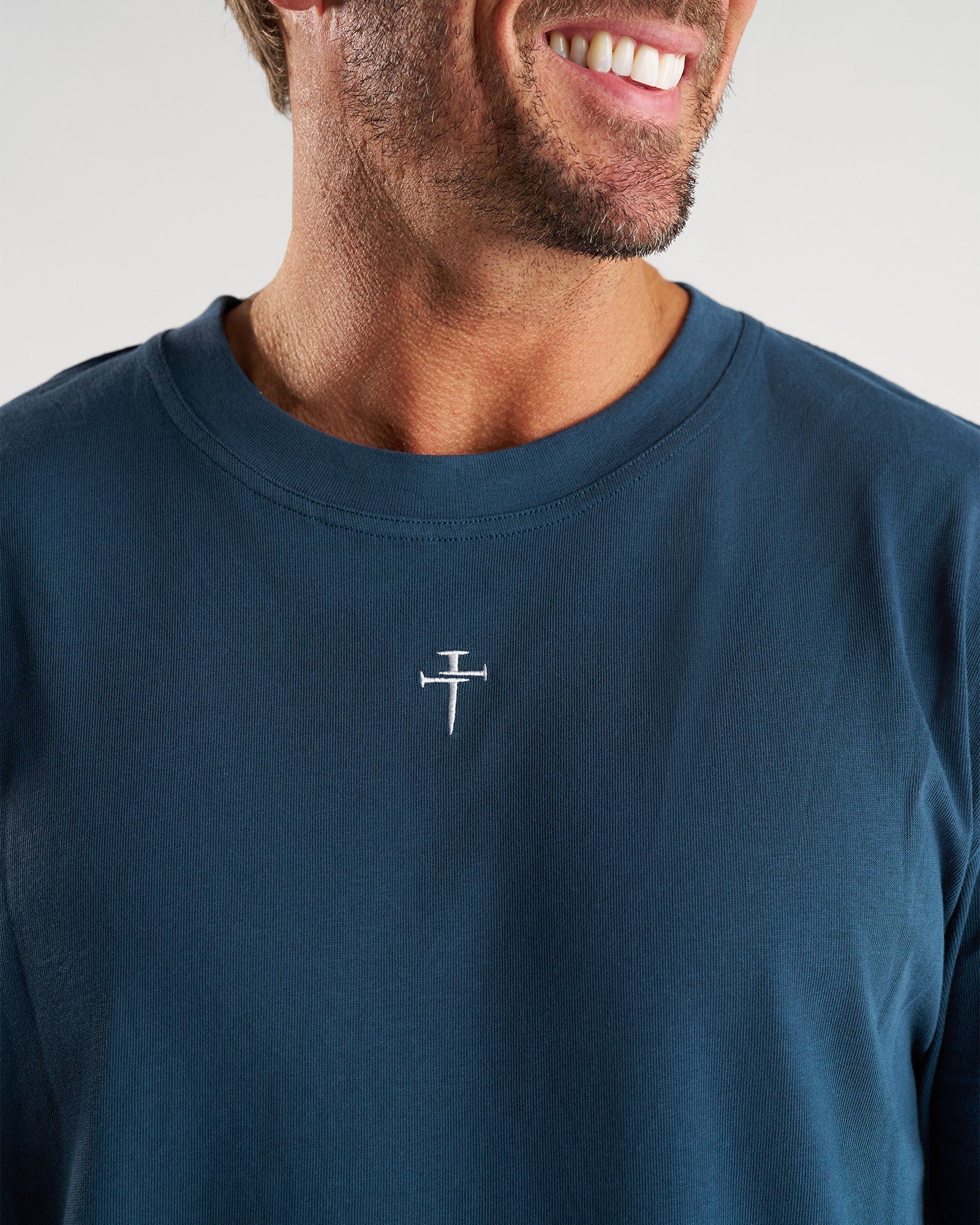 Heavyweight Cotton Oversized Tee - Midnight Navy