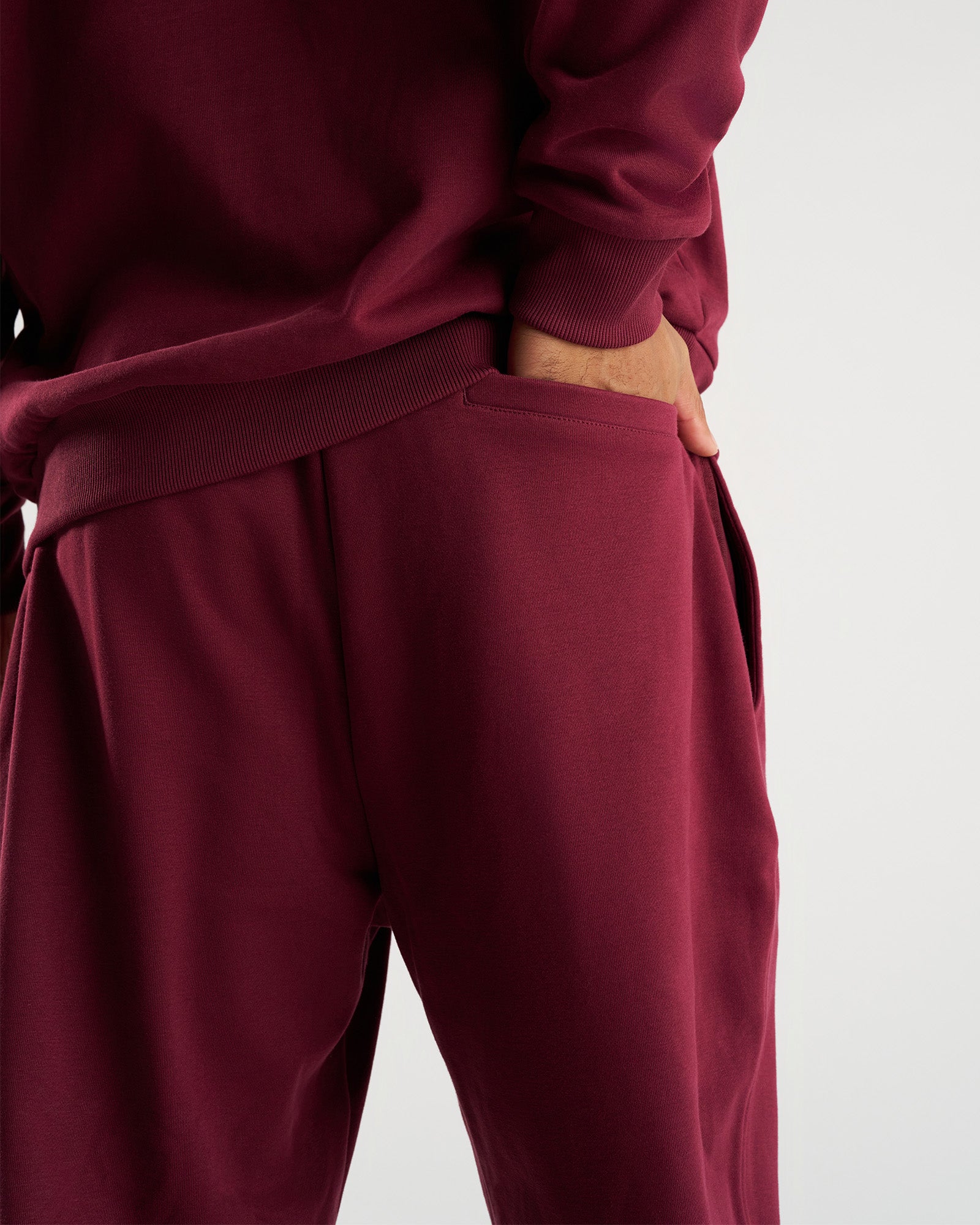 French Terry Sweatpants - Merlot