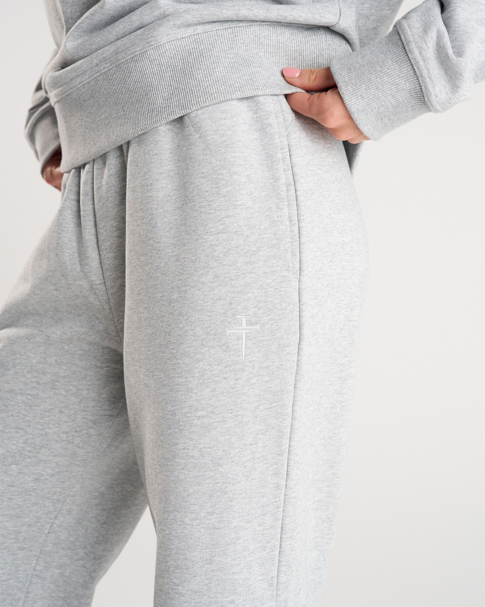 Women's French Terry Straight Leg Pant - Heather Grey