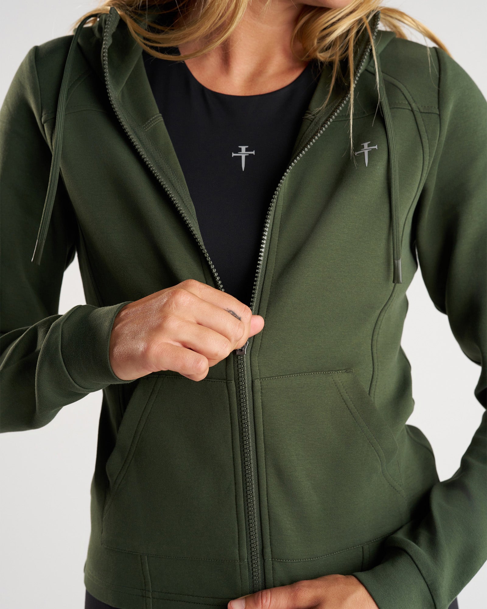Women's Pro-Tech Full Zip Hoodie - Dark Pine