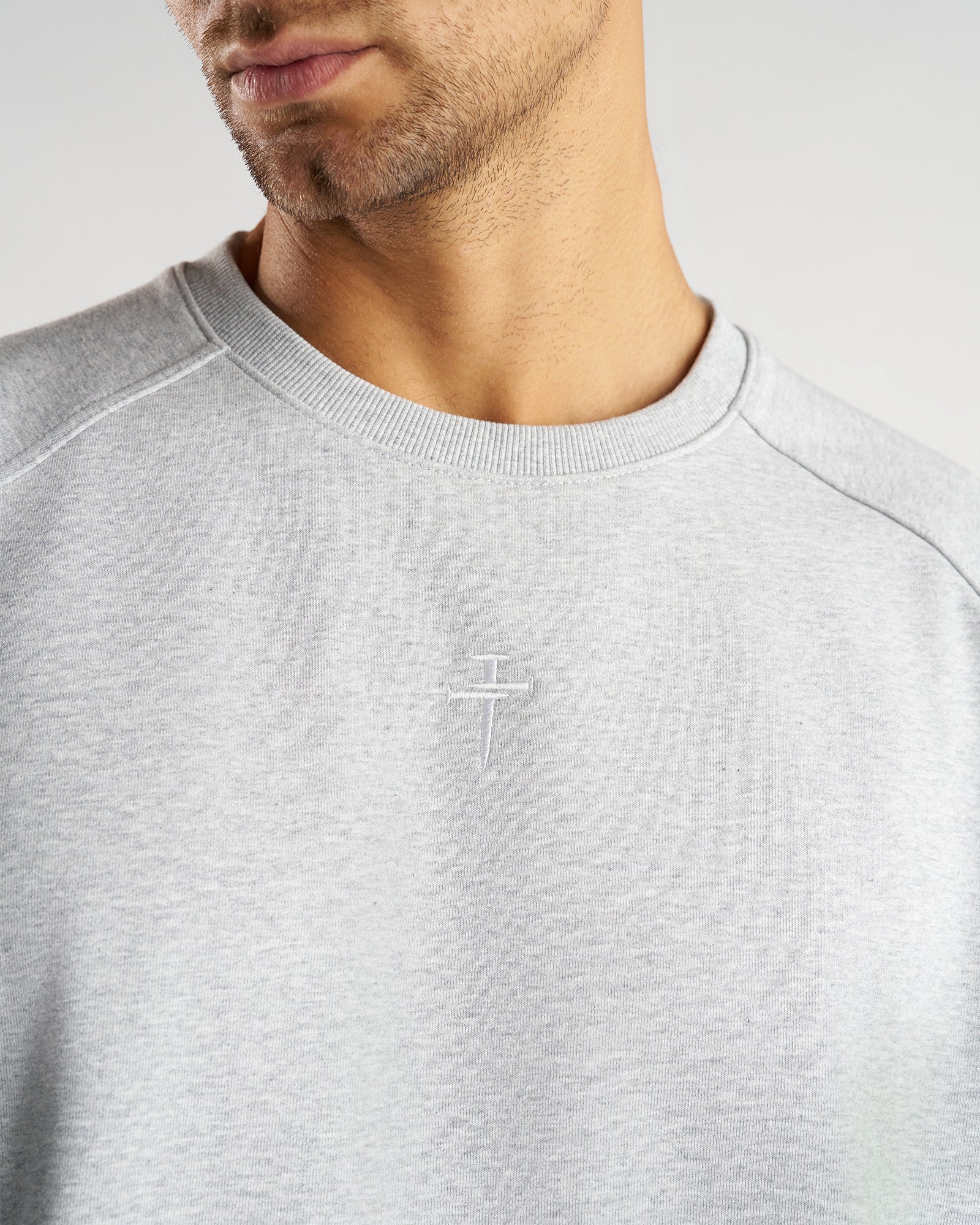 French Terry Crewneck - Heather Grey