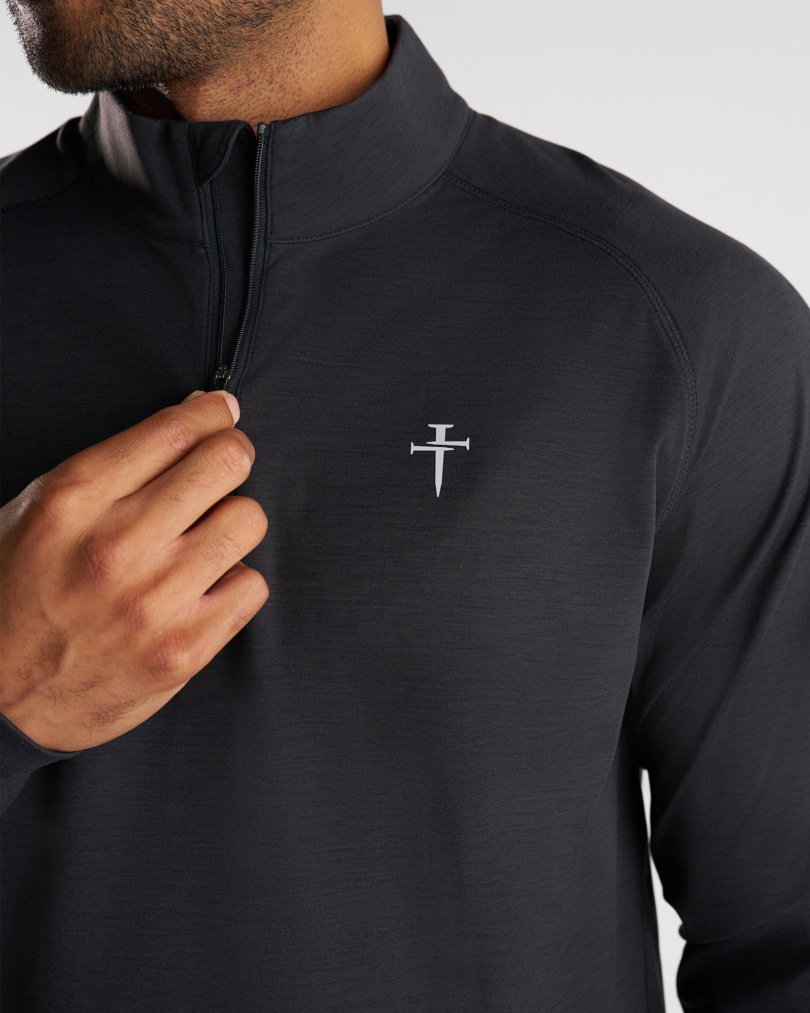 Core Quarter Zip - Black Marl