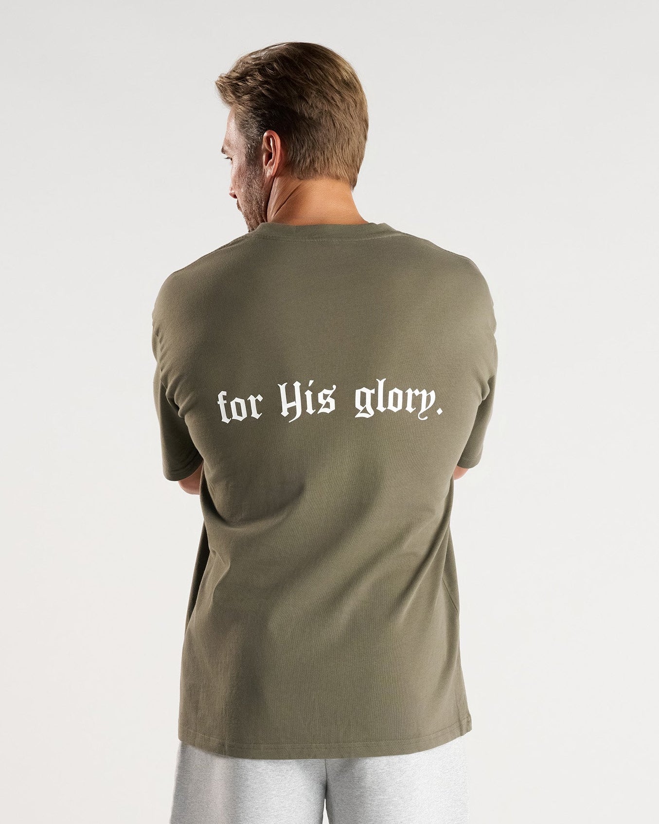 Heavyweight Cotton Oversized Tee "FHG" - Sage