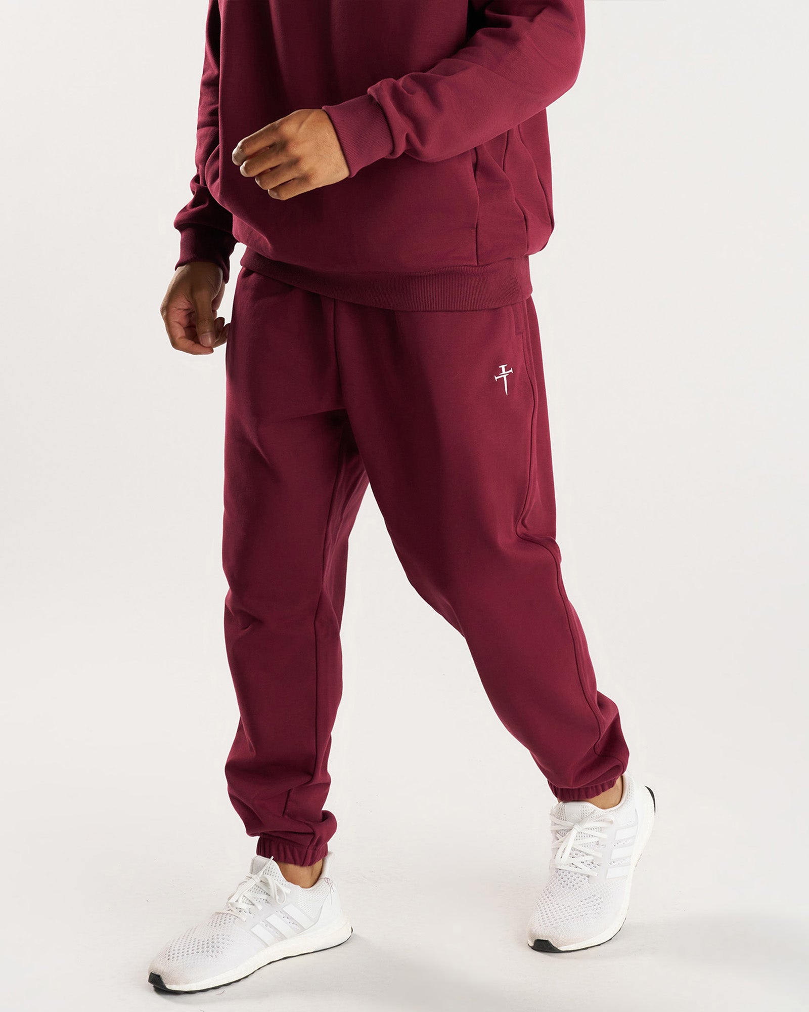 French Terry Sweatpants - Merlot
