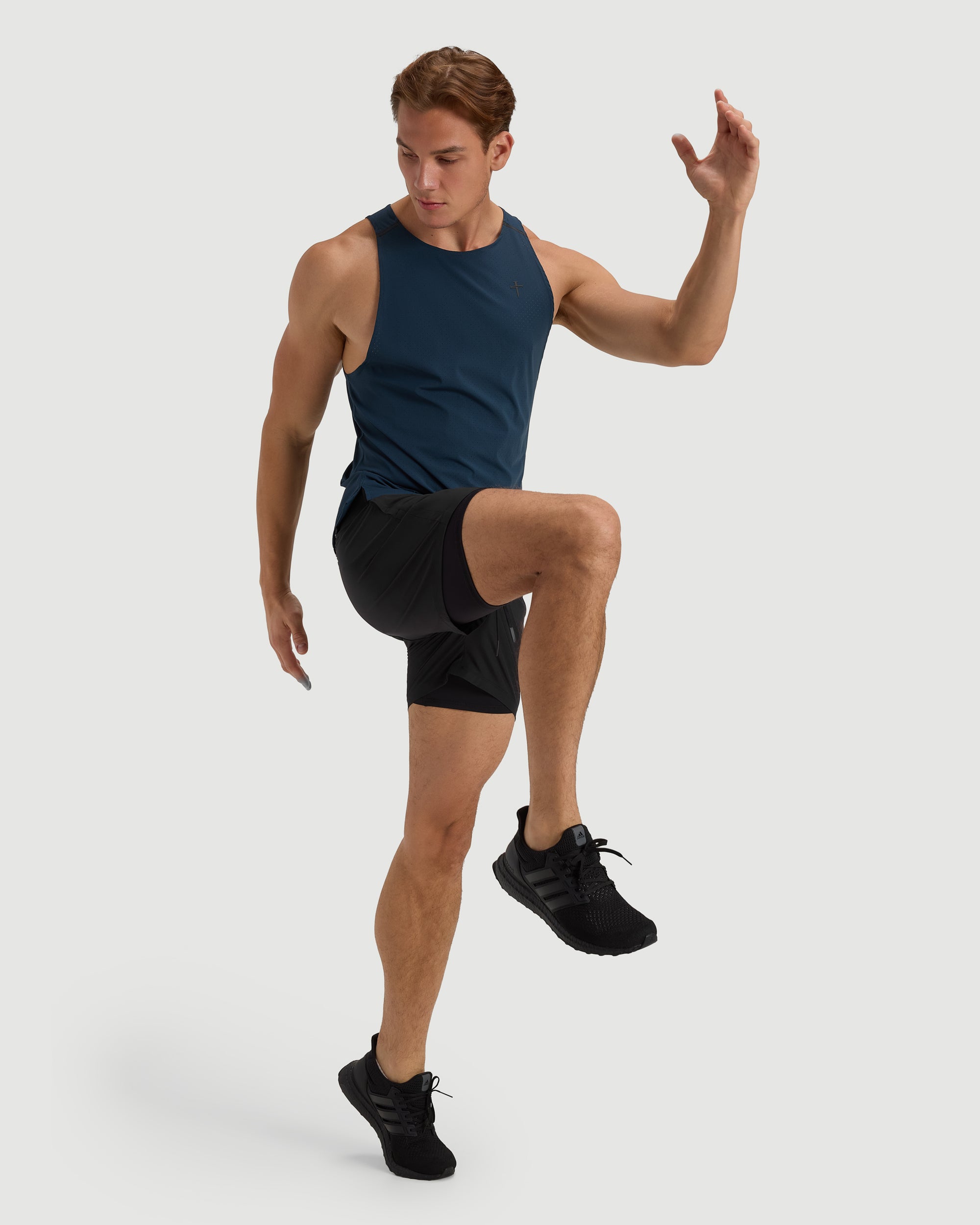 Laser Perforated Tank - Midnight Navy