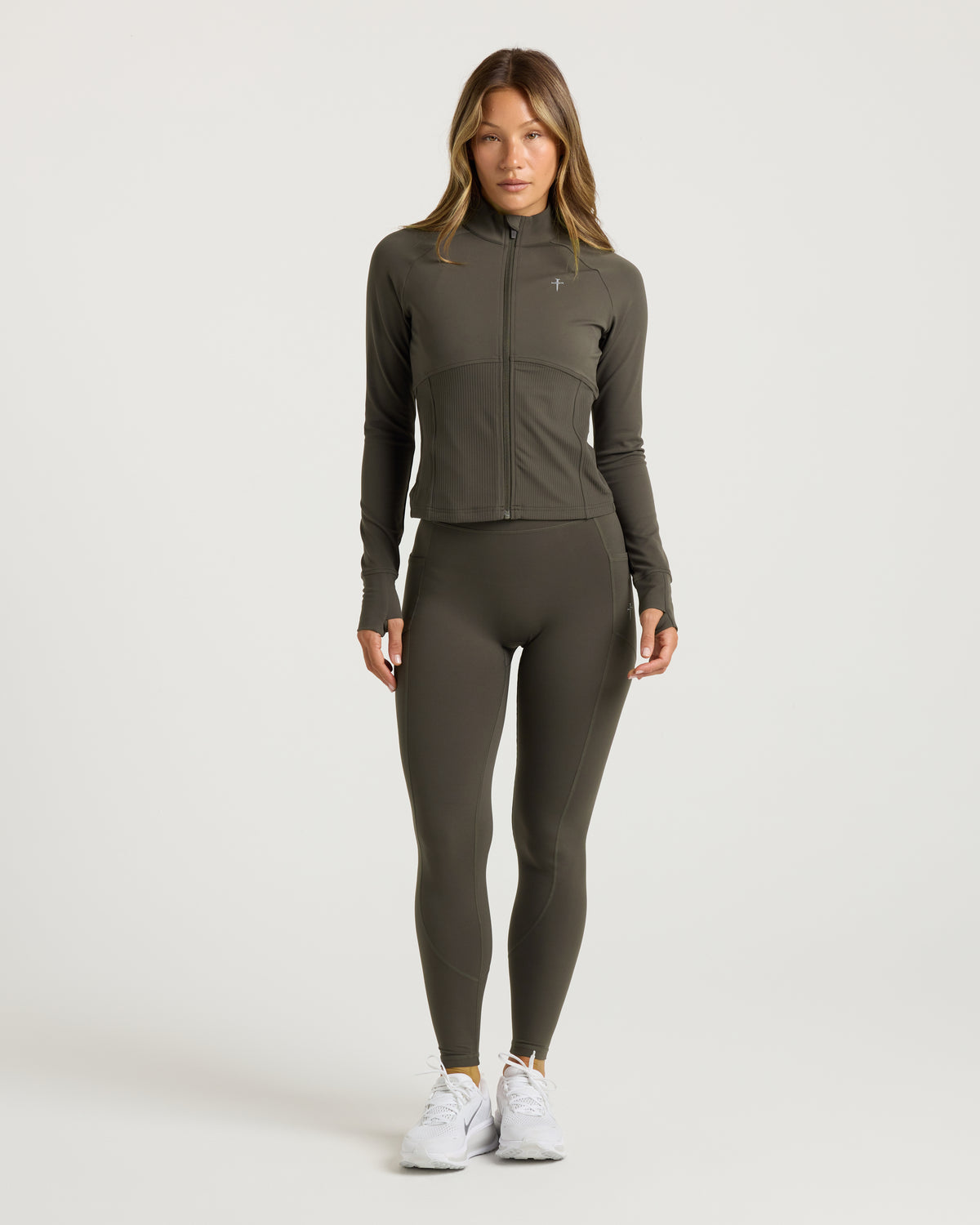 Nova Fitted Full-Zip Jacket - Burnt Olive