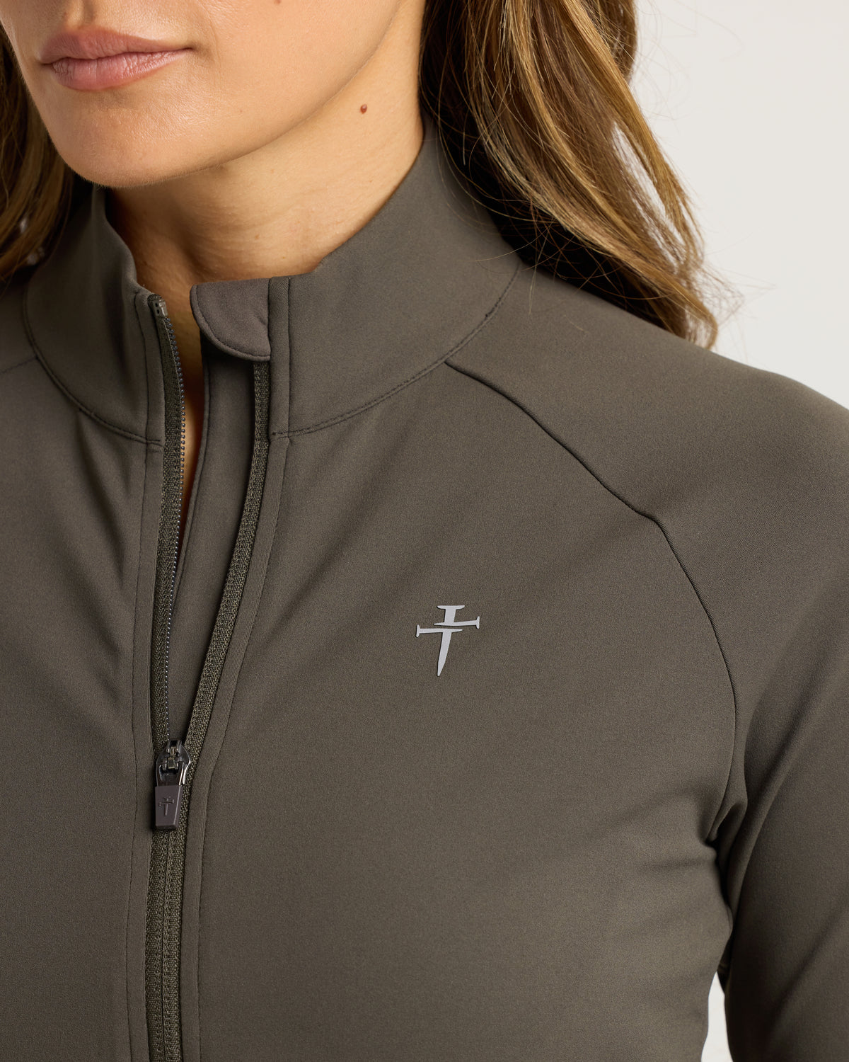 Nova Fitted Full-Zip Jacket - Burnt Olive