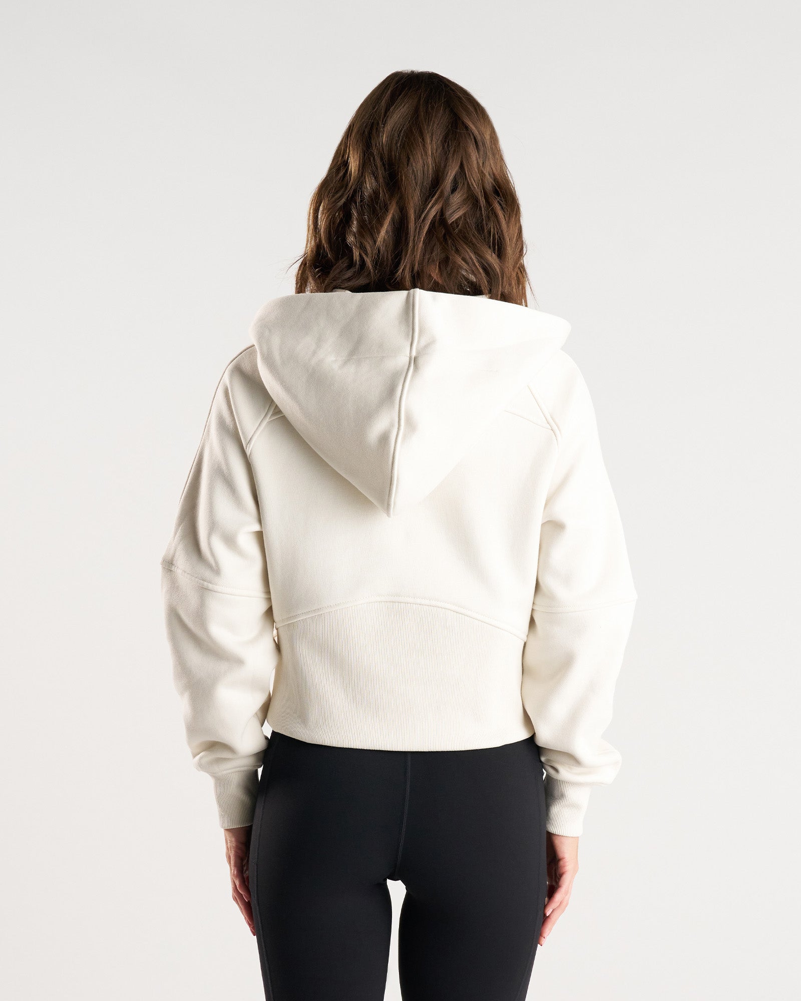 Nova Half Zip Hoodie "Cross" - Cream