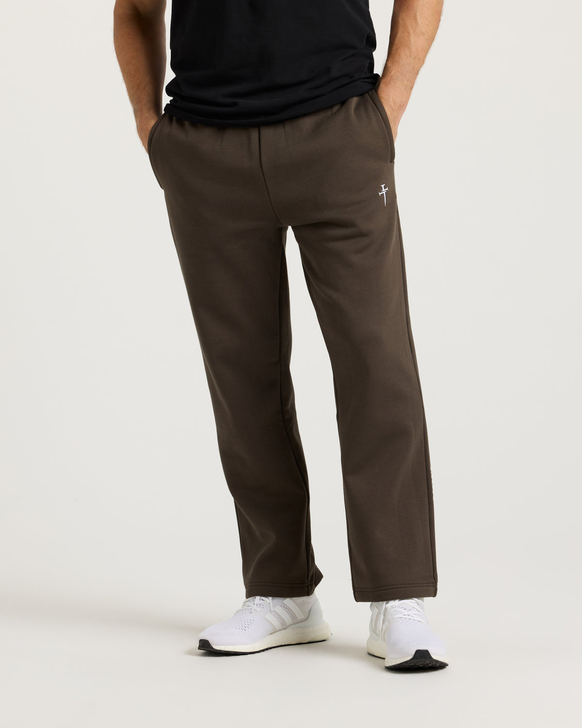 Signature Fleece Straight Leg Sweats - Burnt Olive