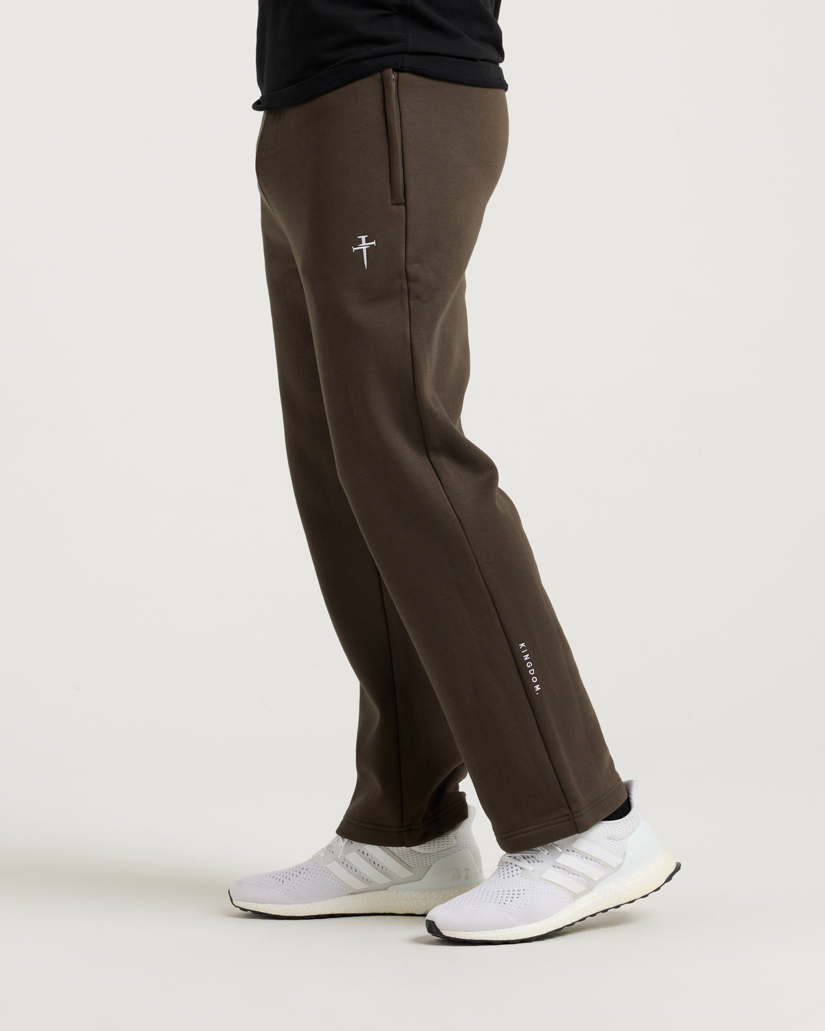 Signature Fleece Straight Leg Sweats - Burnt Olive